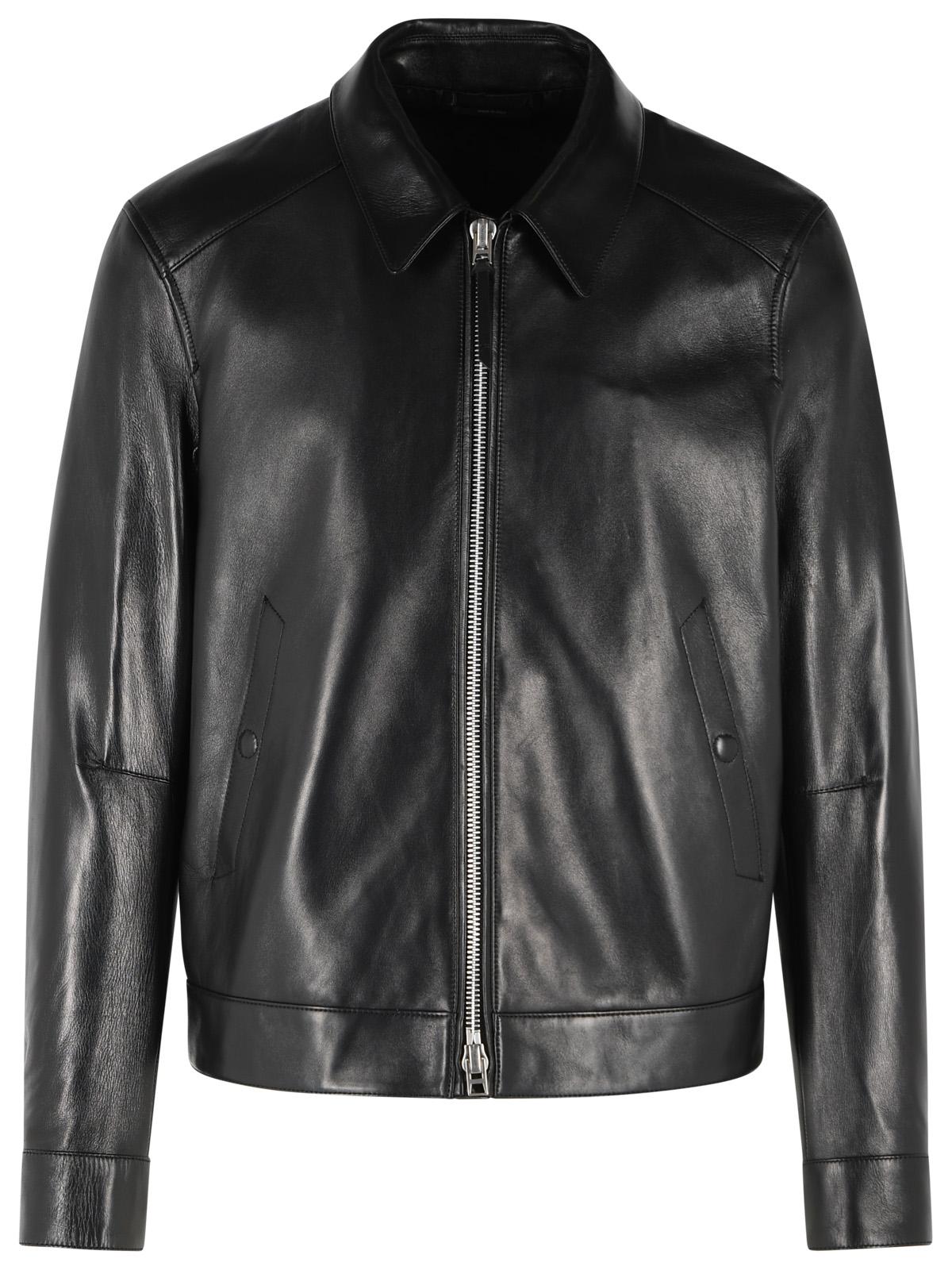 Tom Ford Black Leather Jacket Men TOM FORD