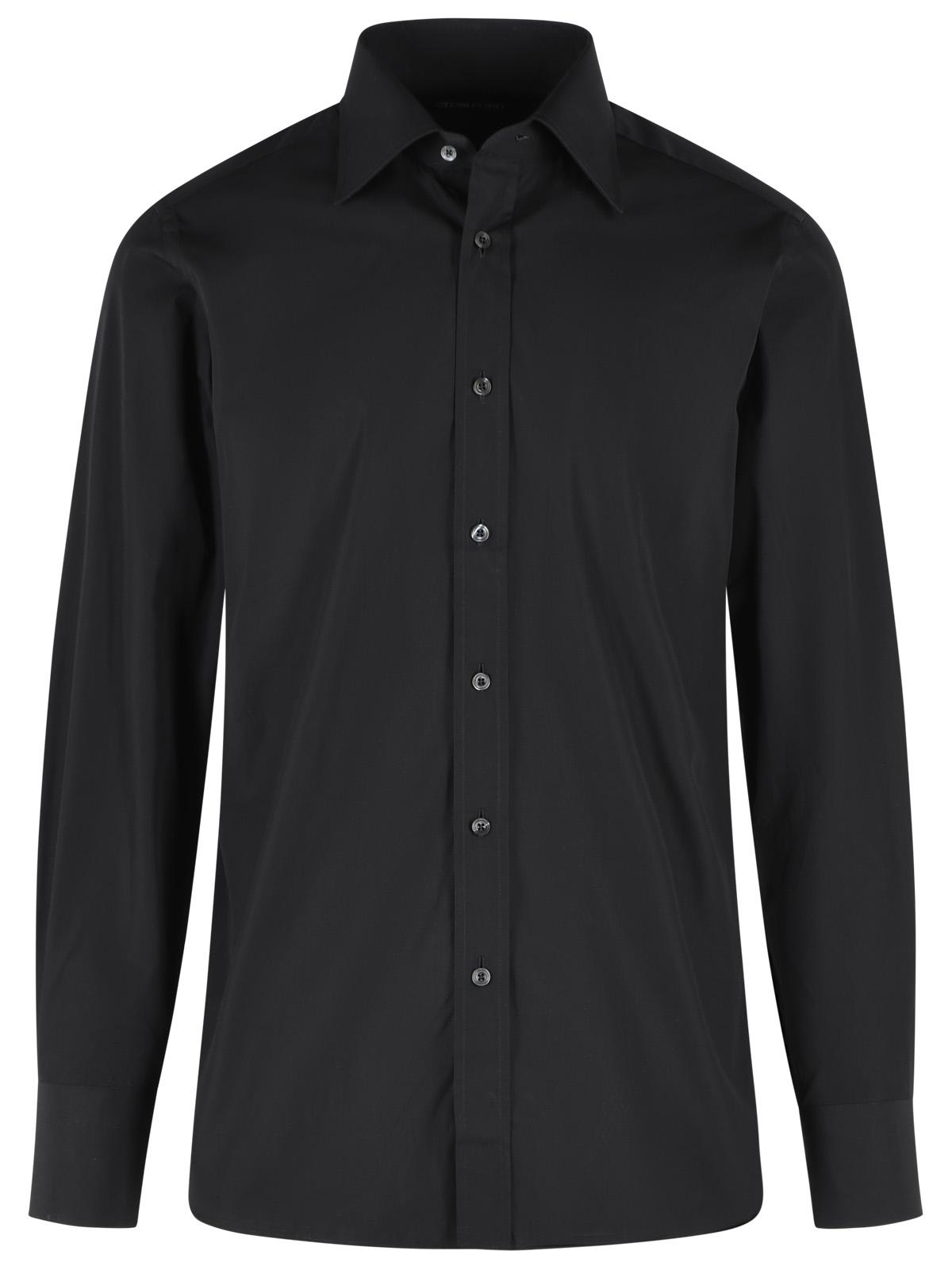 Tom Ford 'Slim' Black Cotton Shirt Men TOM FORD