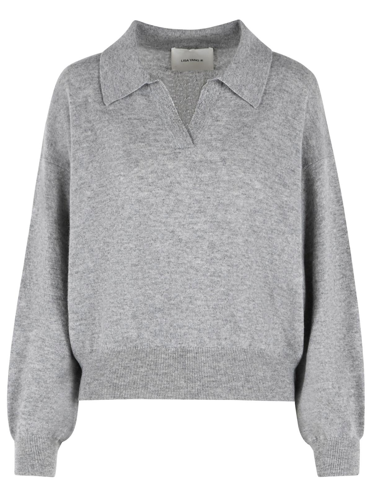 Lisa Yang 'Katriel' Grey Cashmere Sweater Women LISA YANG