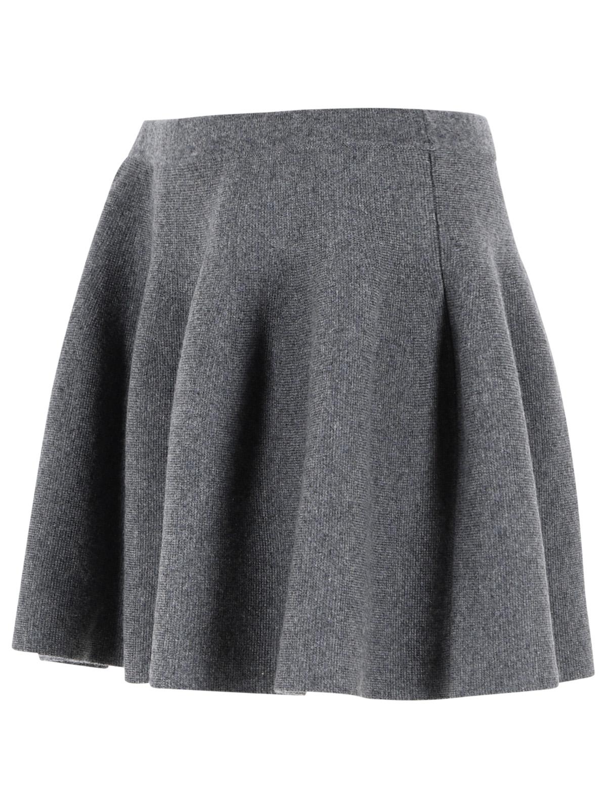 Lisa Yang 'Wren' Grey Cashmere Miniskirt Women LISA YANG