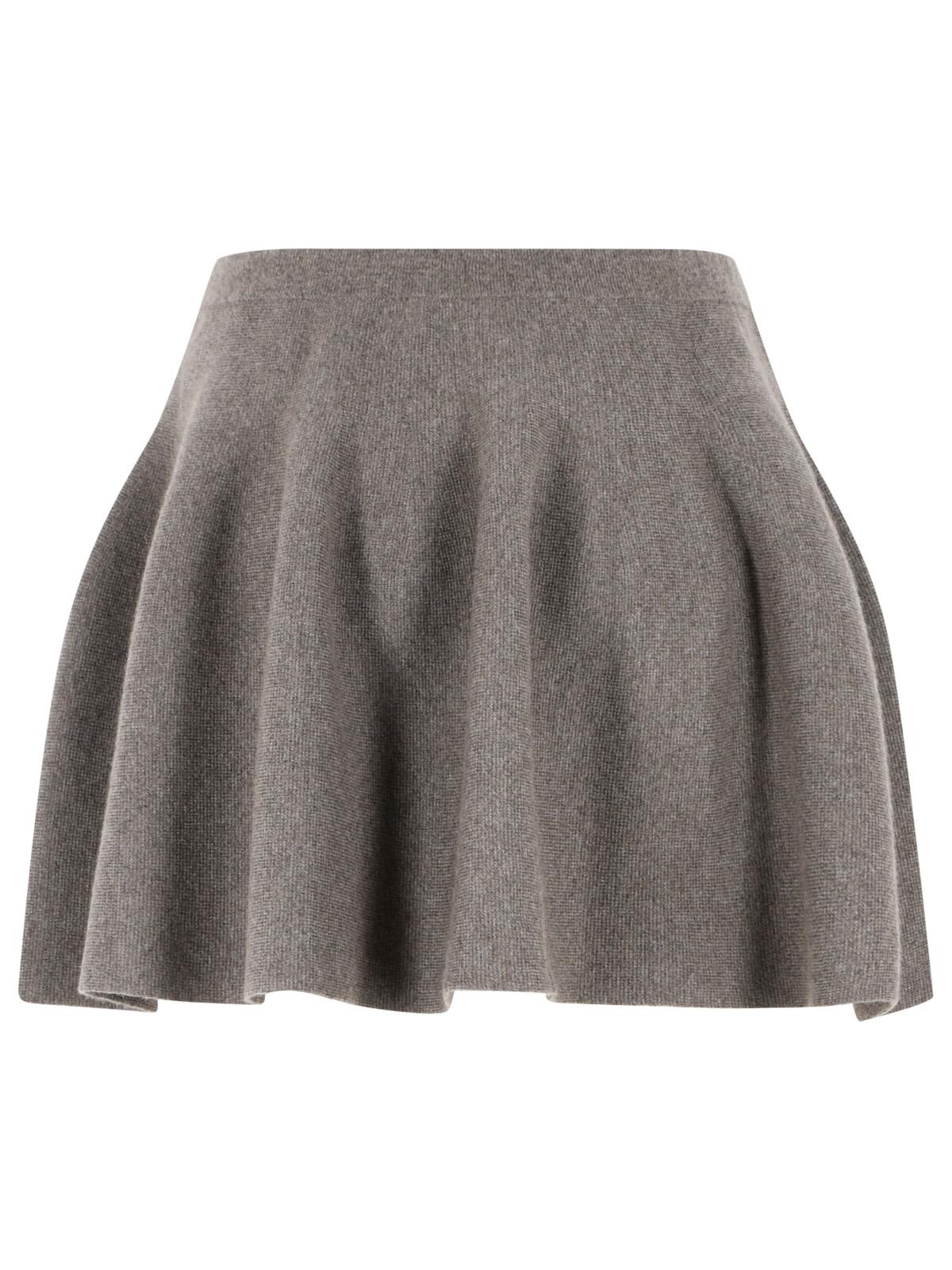 Lisa Yang 'Wren' Mini Skirt In Beige Truffle Cashmere Women LISA YANG