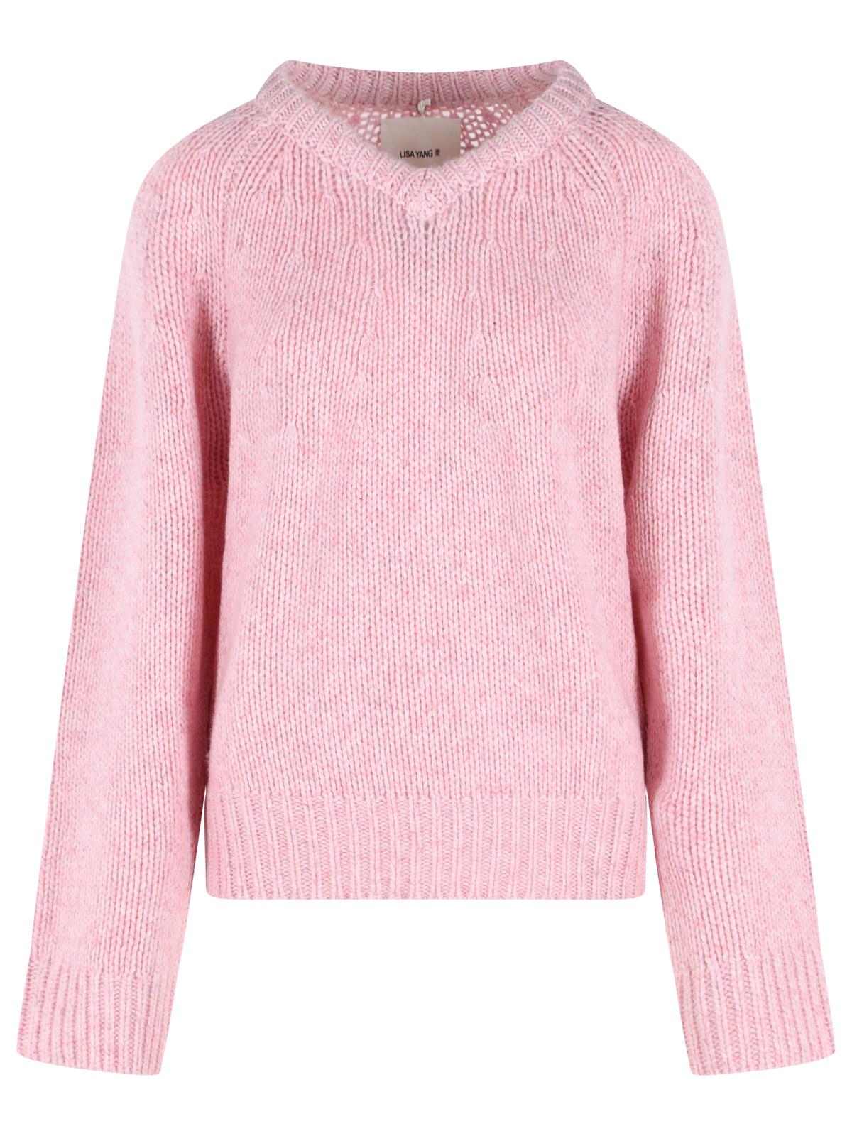 Lisa Yang 'Aloia' Pink Cashmere Sweater Women LISA YANG