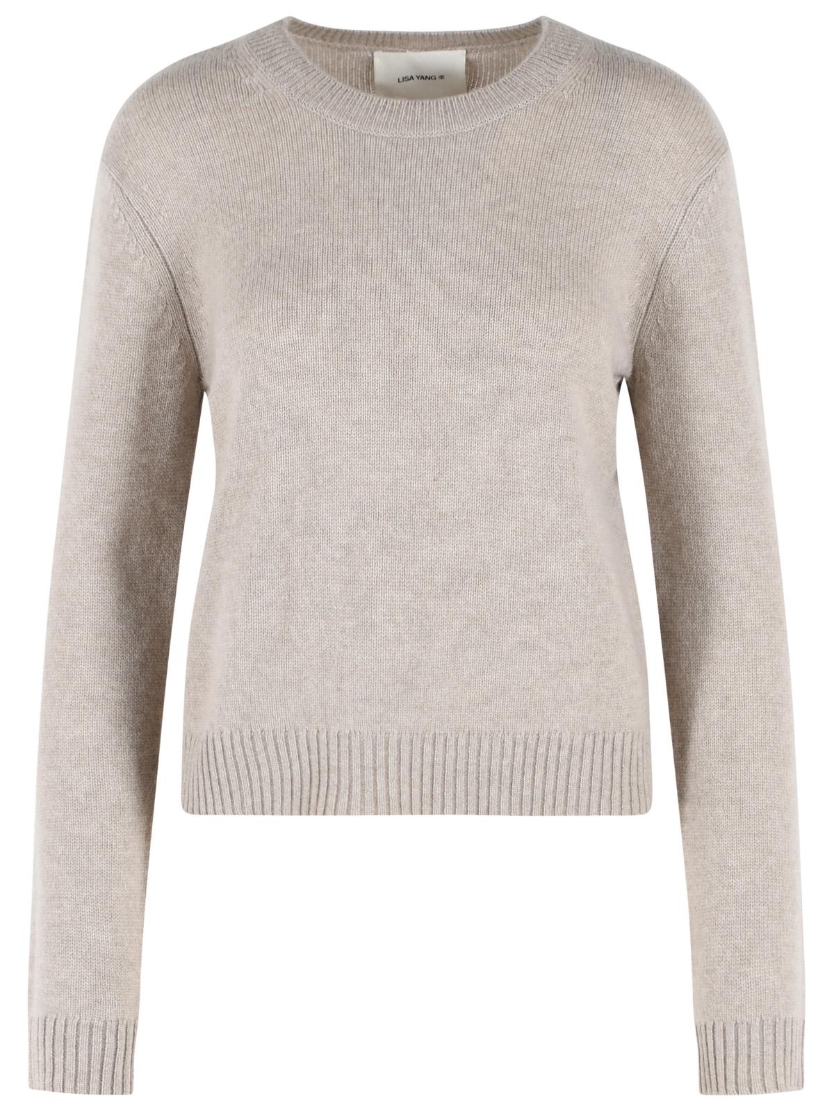 Lisa Yang 'Mable' Beige Cashmere Sweater Women LISA YANG