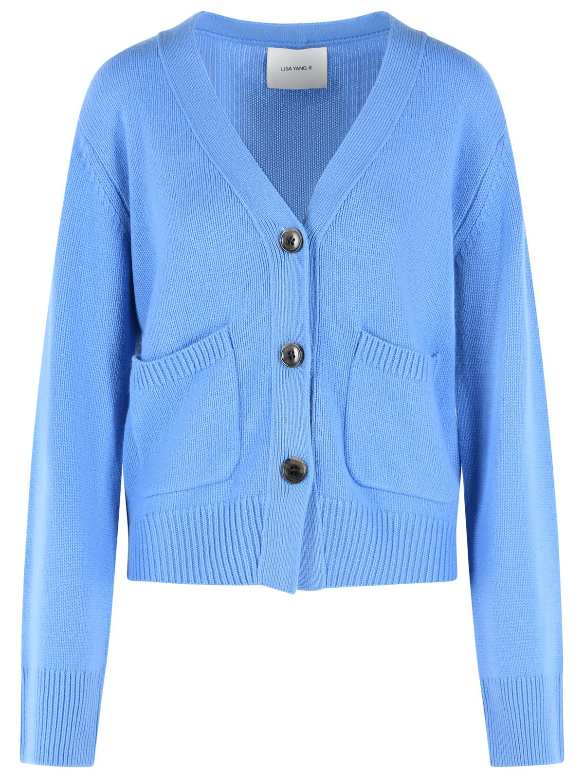 Lisa Yang 'Danni' Light Blue Cashmere Cardigan Women LISA YANG