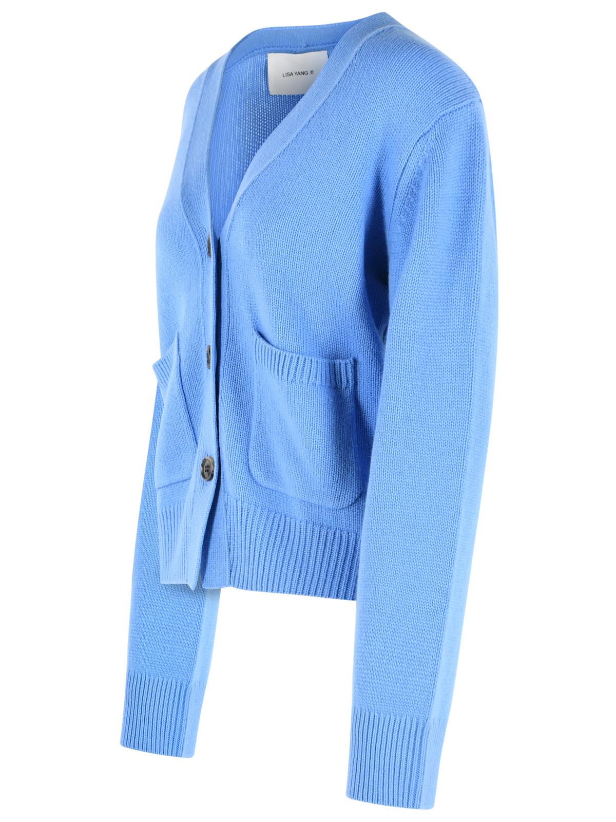 Lisa Yang 'Danni' Light Blue Cashmere Cardigan Women LISA YANG