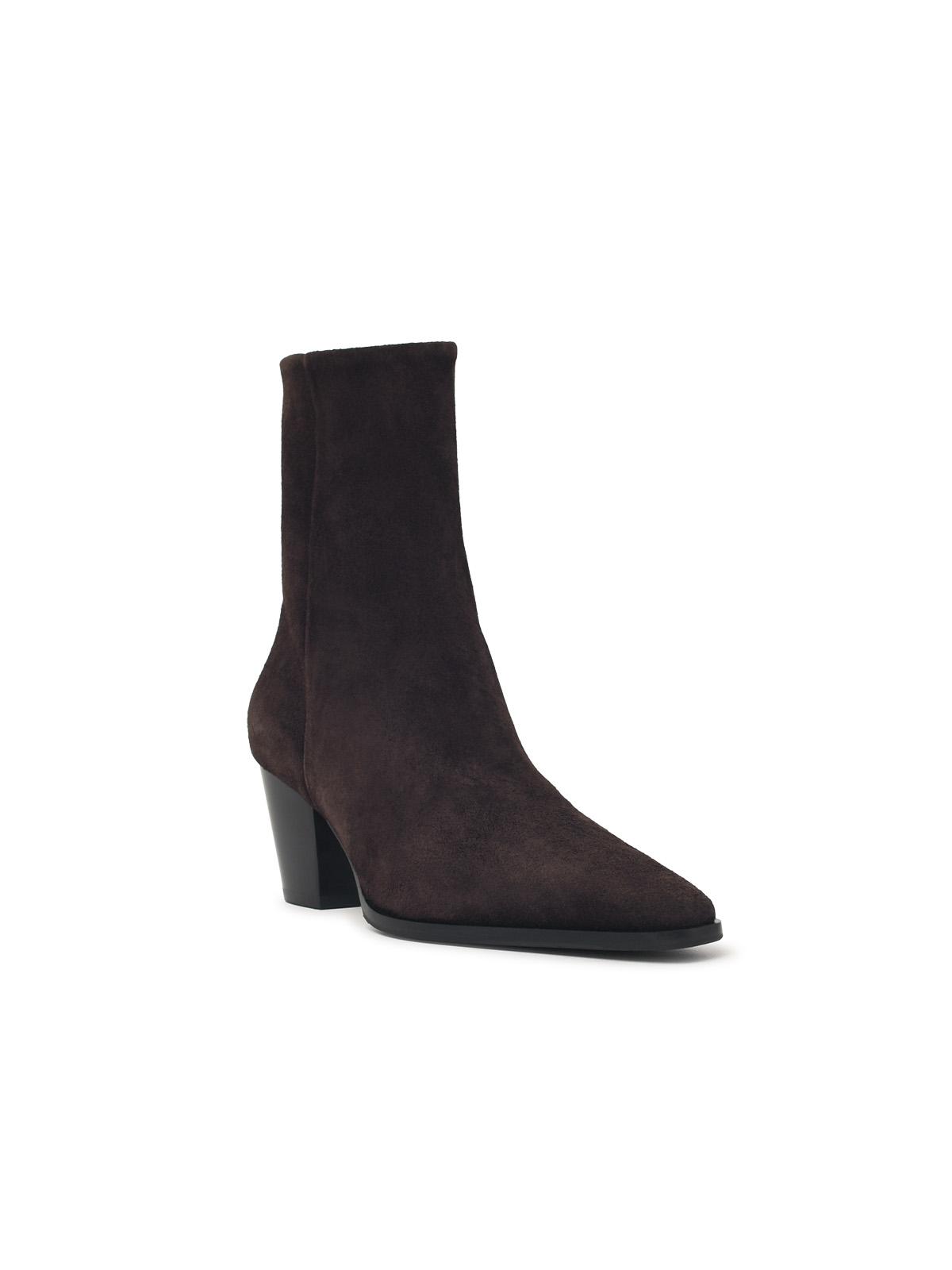Aeyde 'Hedvig' Mocha Suede Ankle Boots Women AEYDE