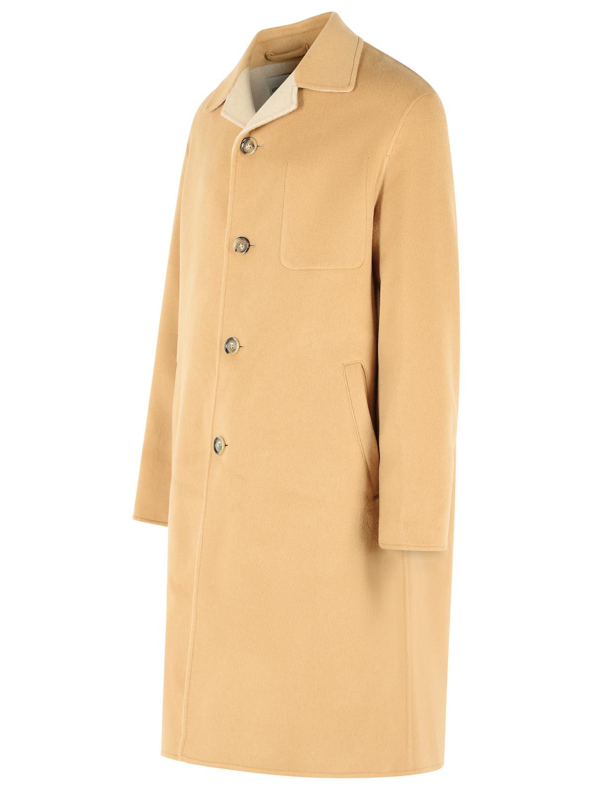 Ami Paris Beige Wool And Cashmere Coat Men AMI PARIS