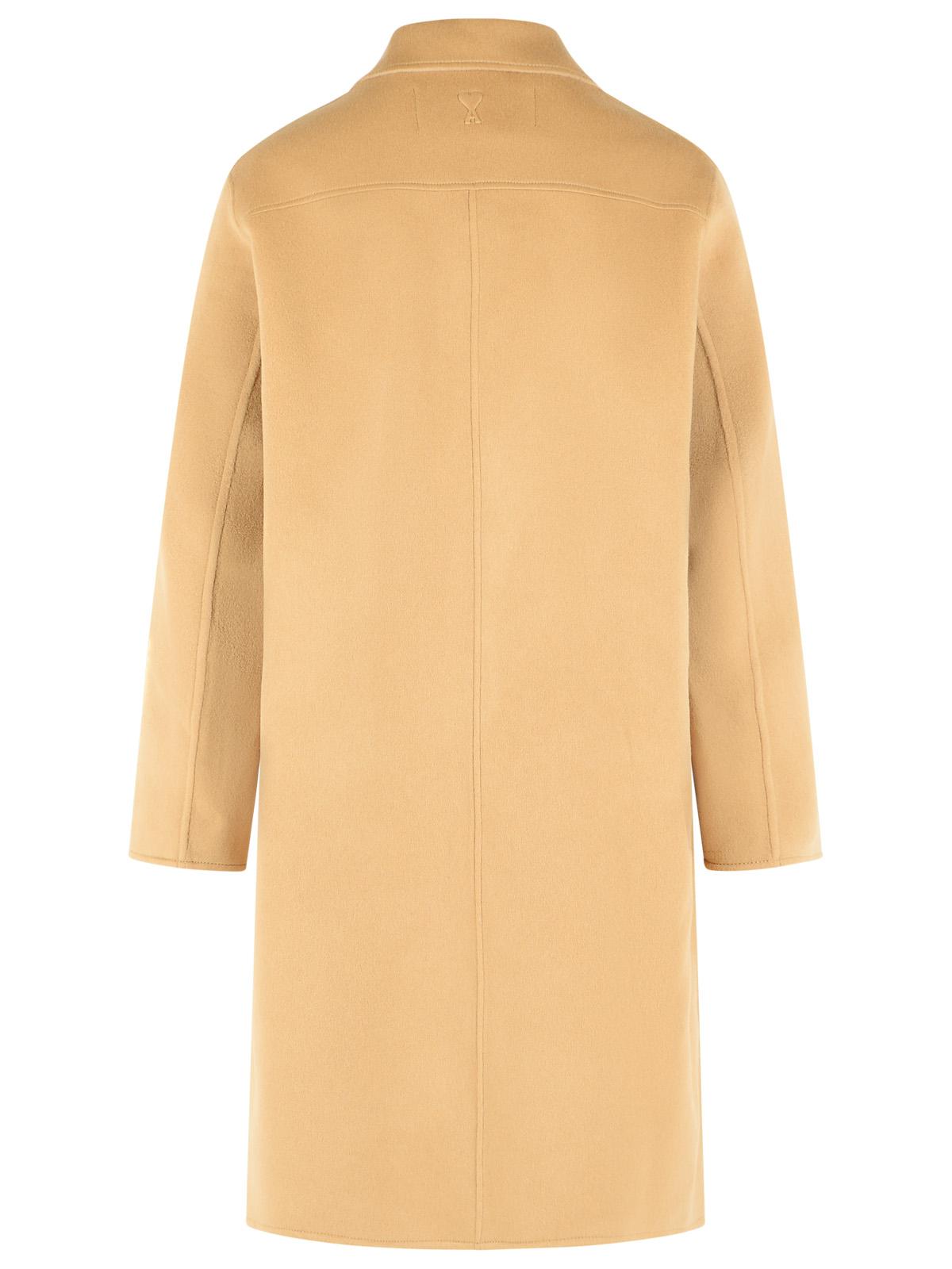 Ami Paris Beige Wool And Cashmere Coat Men AMI PARIS