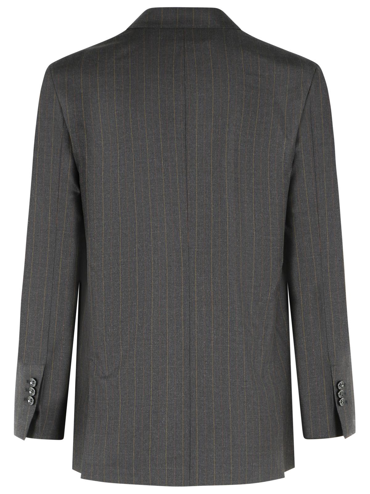 Ami Paris 'Boxy' Dark Grey Virgin Wool Blazer Men AMI PARIS