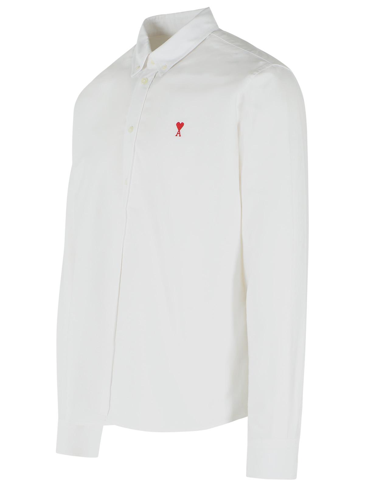 Ami Paris 'Ami De Cœur' White Cotton Shirt Men AMI PARIS