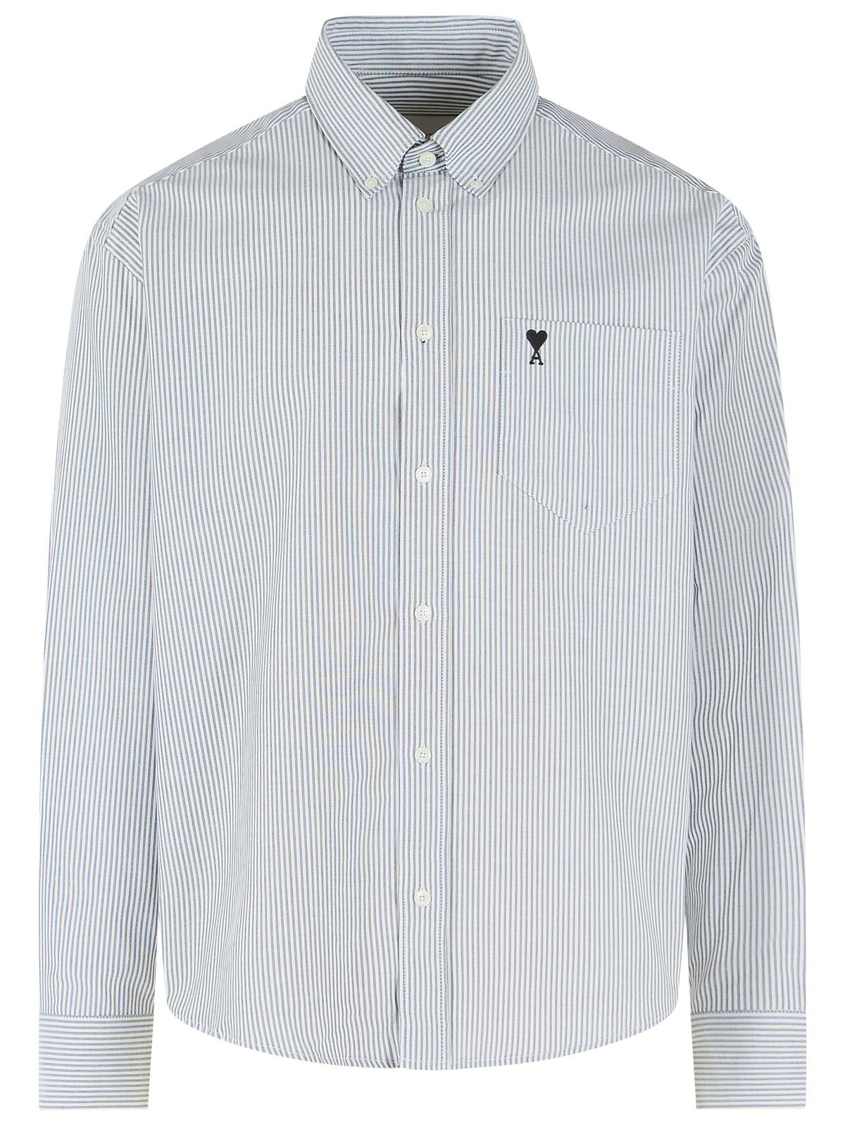 Ami Paris 'Ami De Cœur' Black And White Cotton Shirt Men AMI PARIS