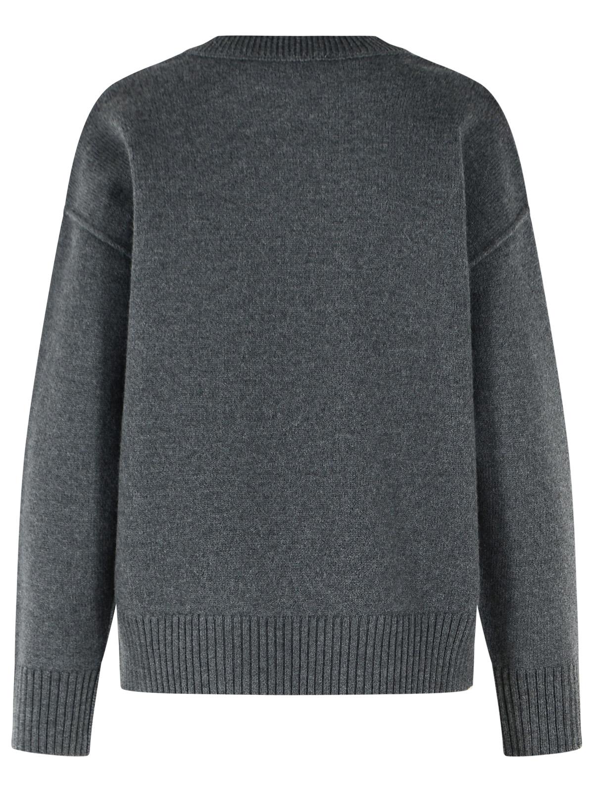 Ami Paris 'Ami De Cœur' Grey Wool Sweater Women AMI PARIS