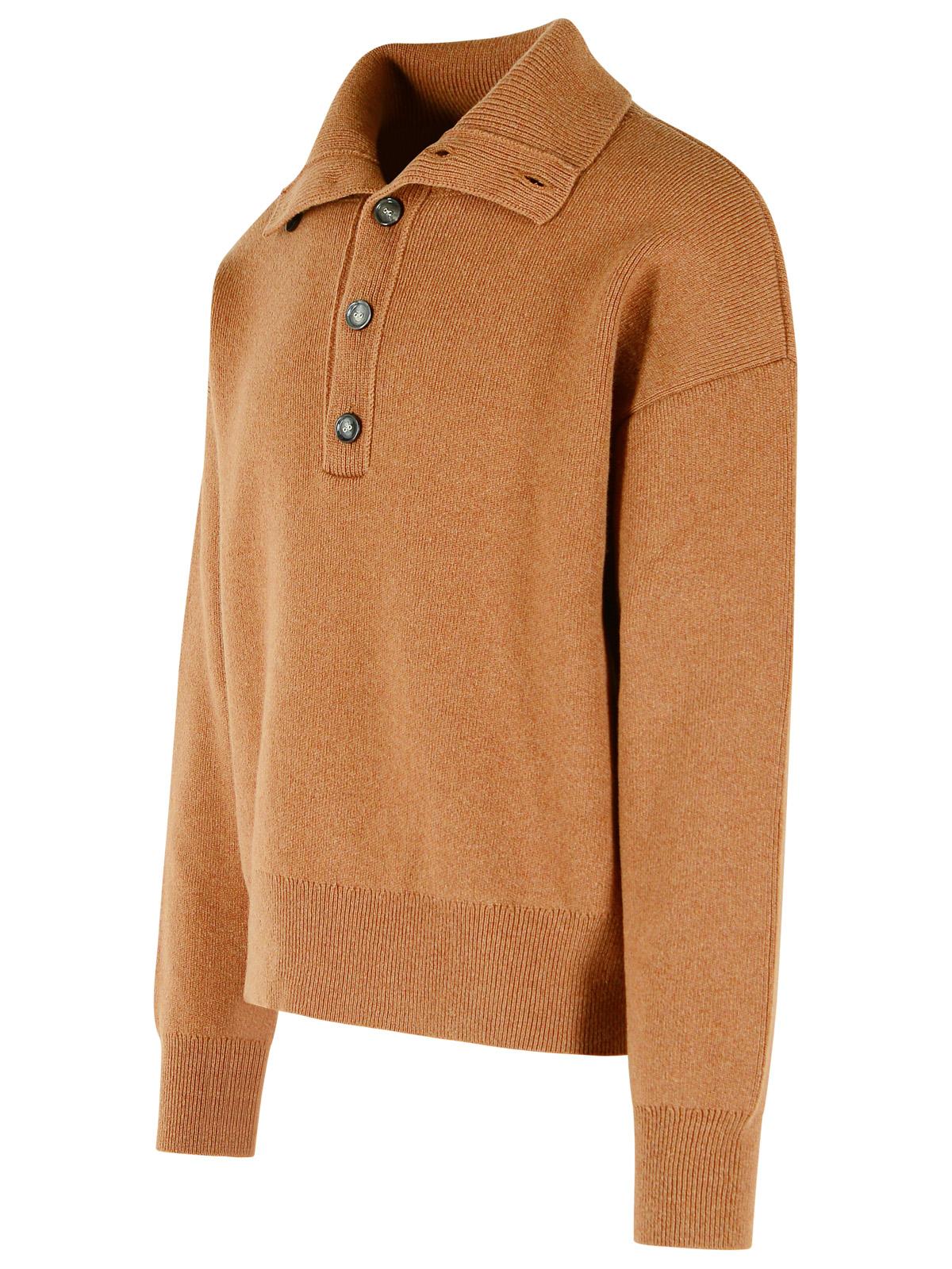 Ami Paris Brown Wool Sweater Men AMI PARIS