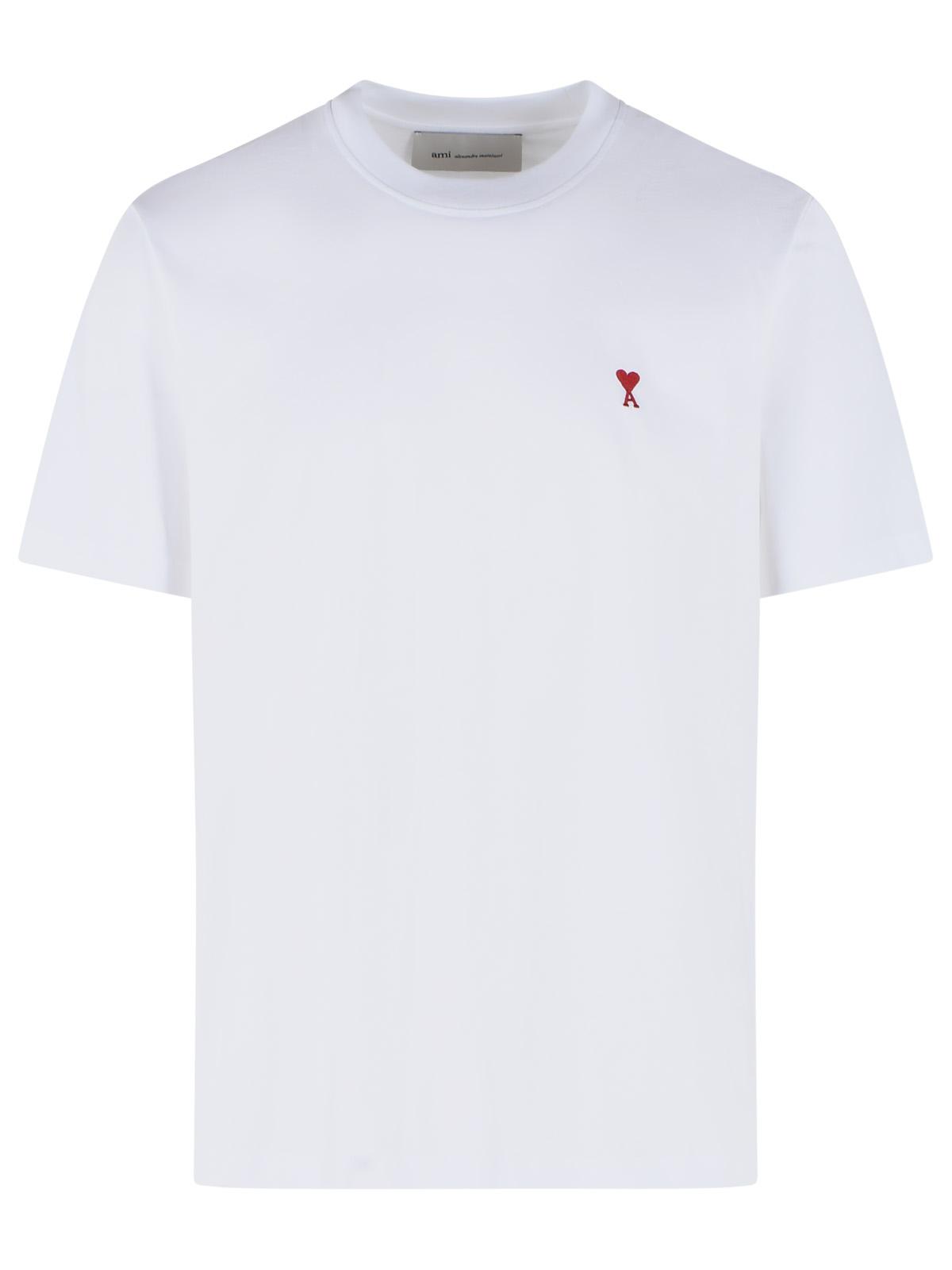 Ami Paris White Cotton T-Shirt Men AMI PARIS