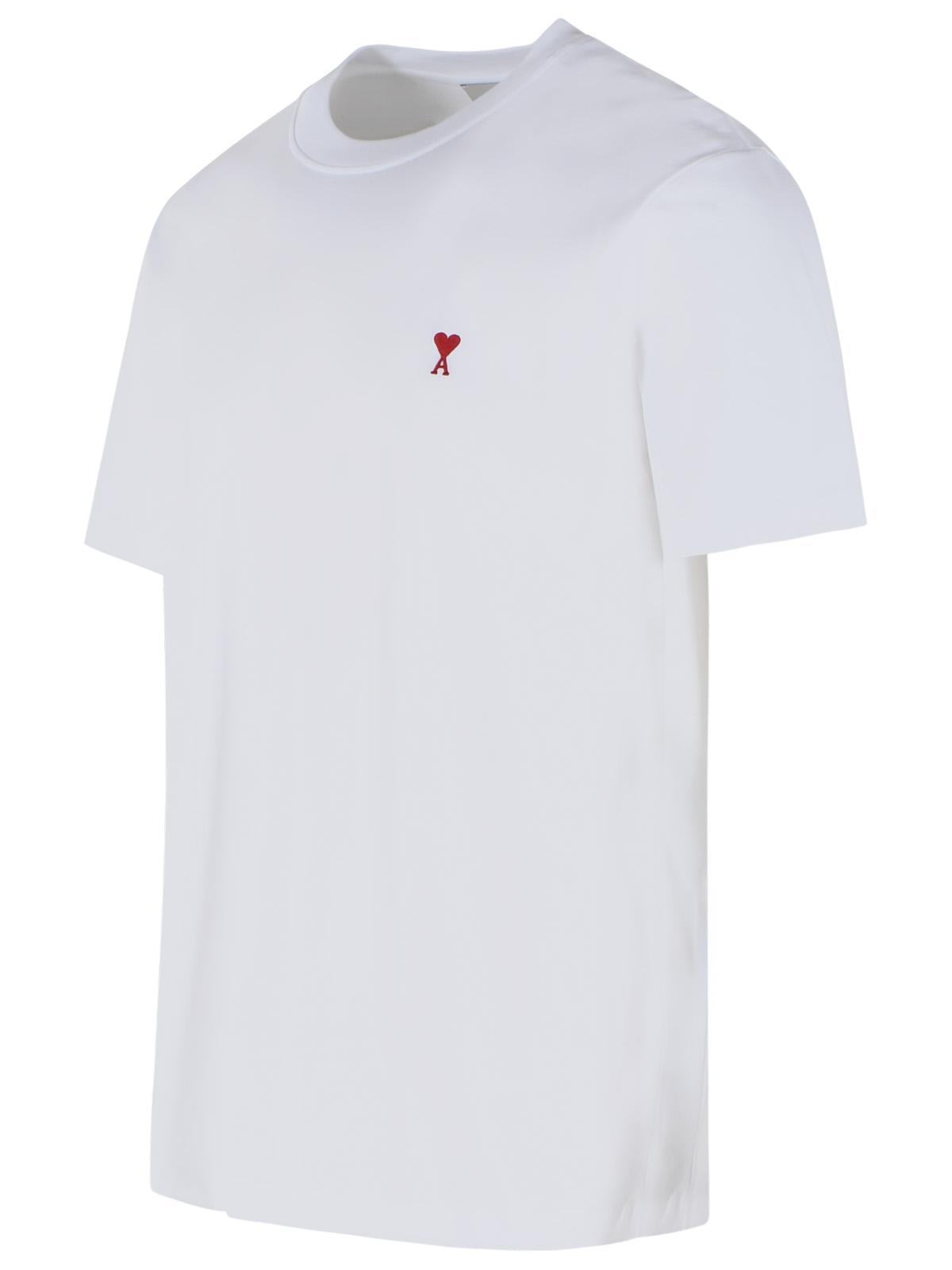 Ami Paris White Cotton T-Shirt Men AMI PARIS