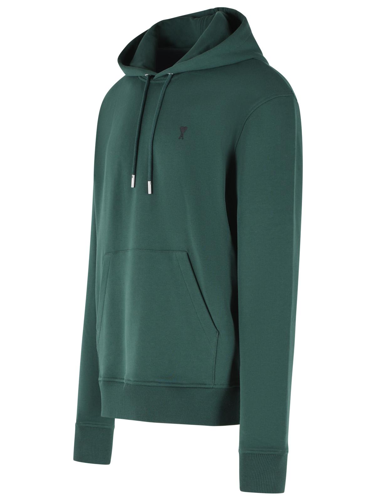Ami Paris Green Cotton Sweatshirt Men AMI PARIS