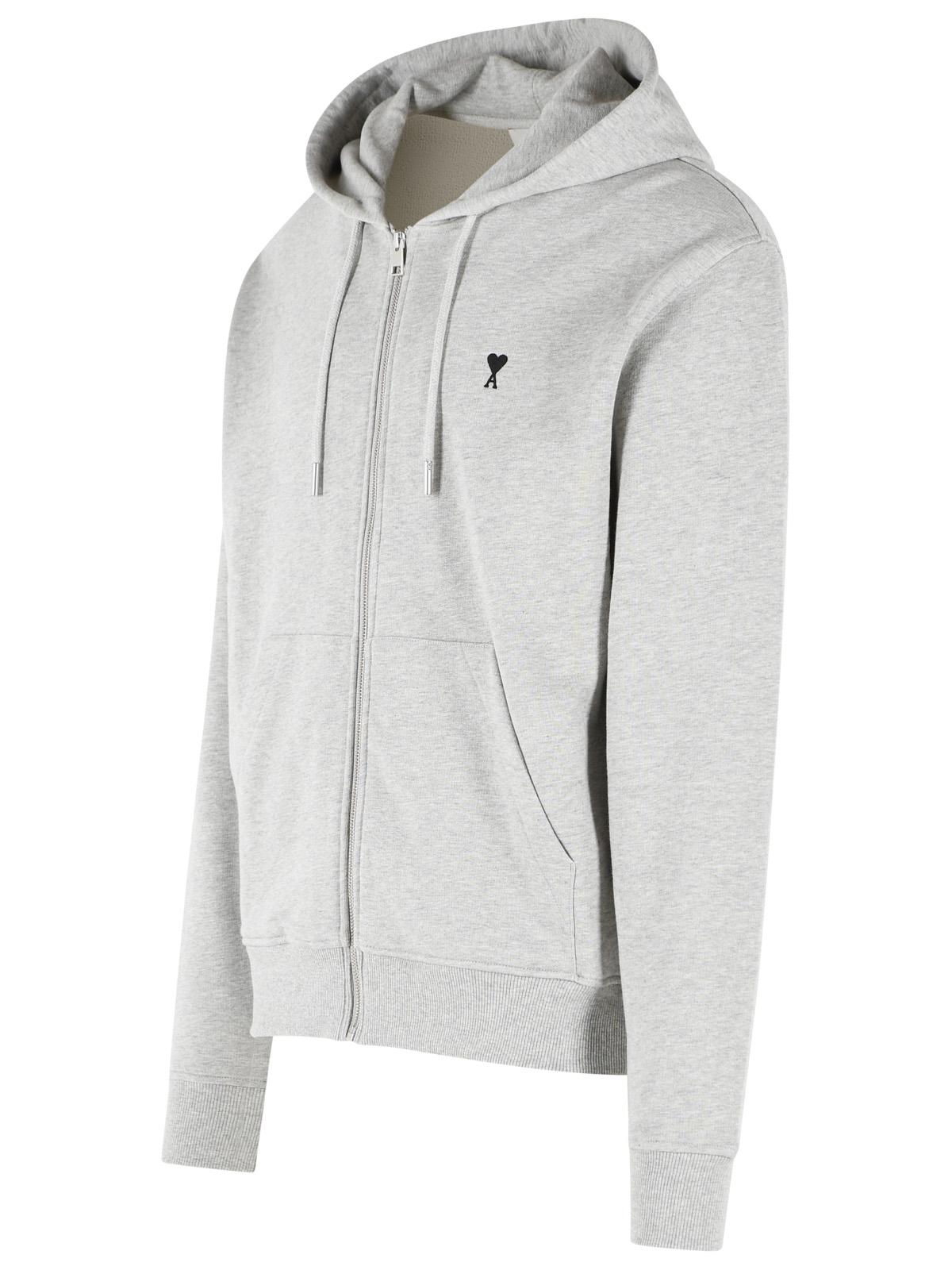 Ami Paris Gray Cotton Sweatshirt Men AMI PARIS