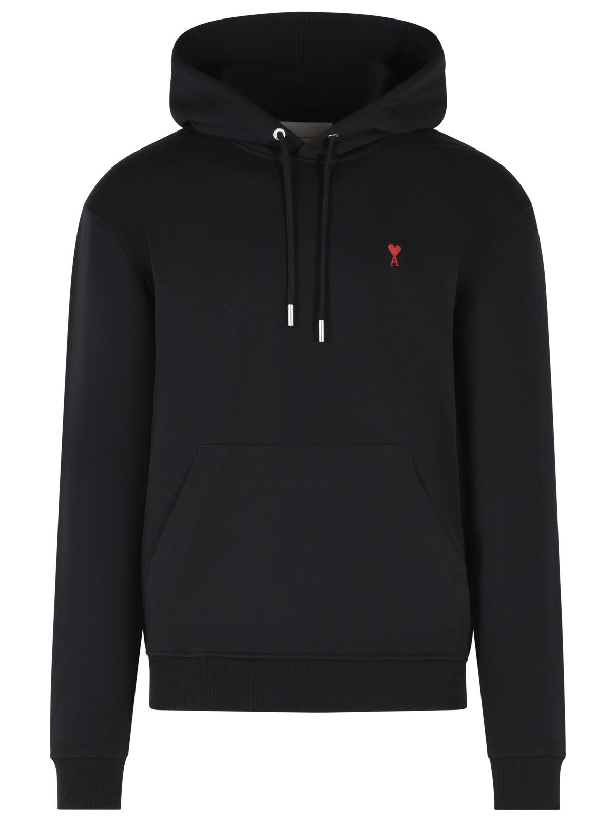 Ami Paris Black Cotton Sweatshirt Men AMI PARIS