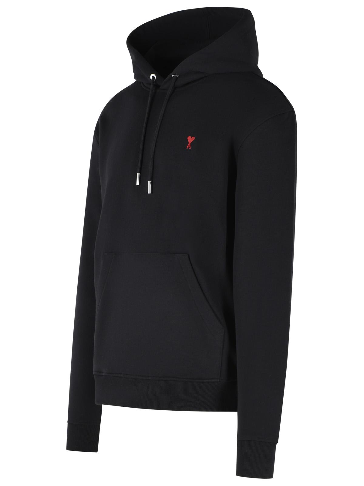 Ami Paris Black Cotton Sweatshirt Men AMI PARIS