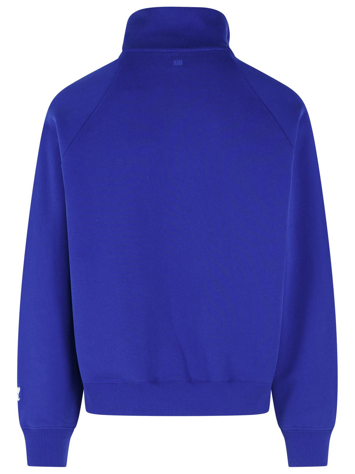 Ami Paris 'Thank You For Being A Friend' Blue Cotton Sweatshirt Men AMI PARIS