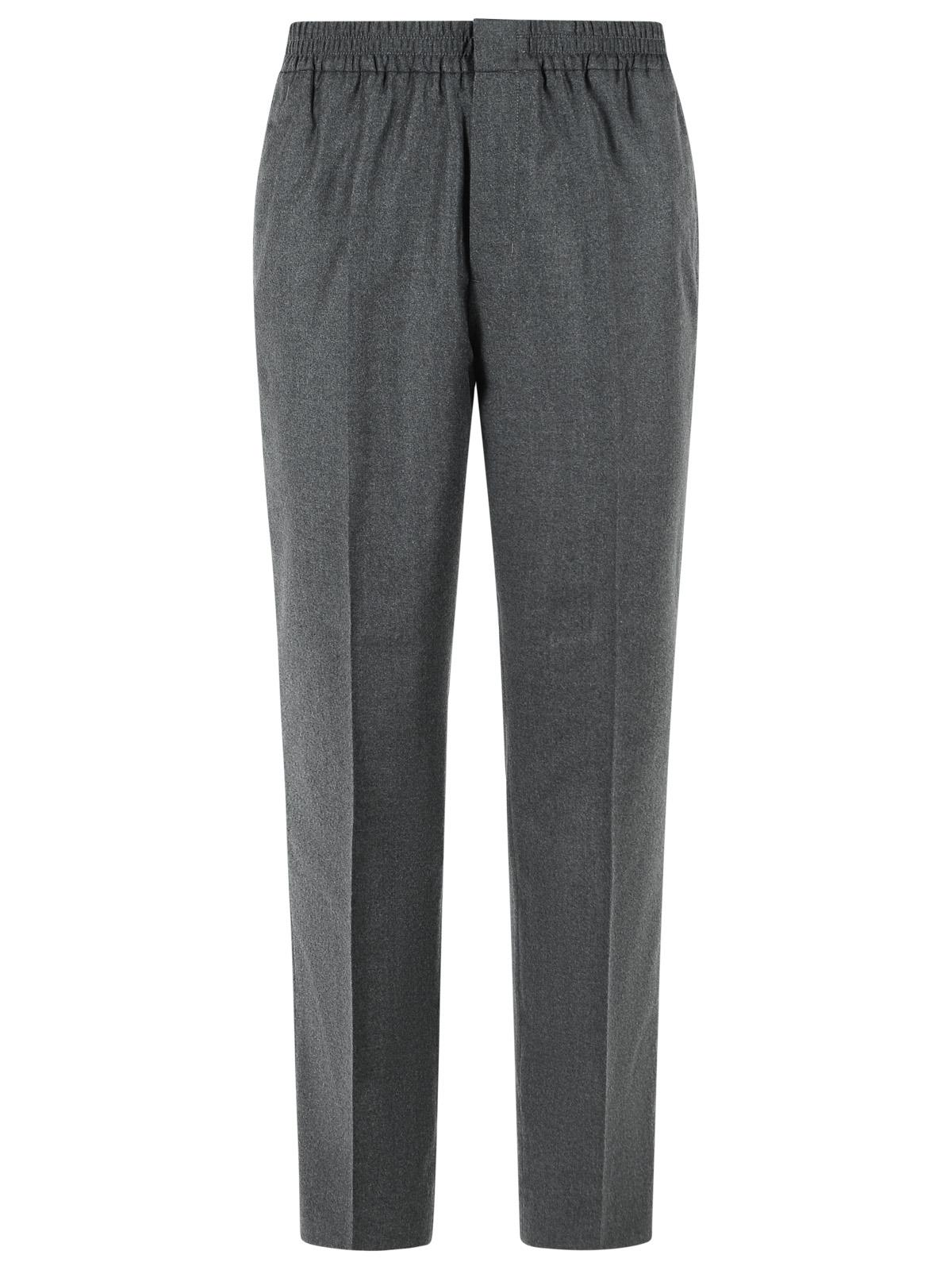 Ami Paris Grey Virgin Wool Trousers Men.