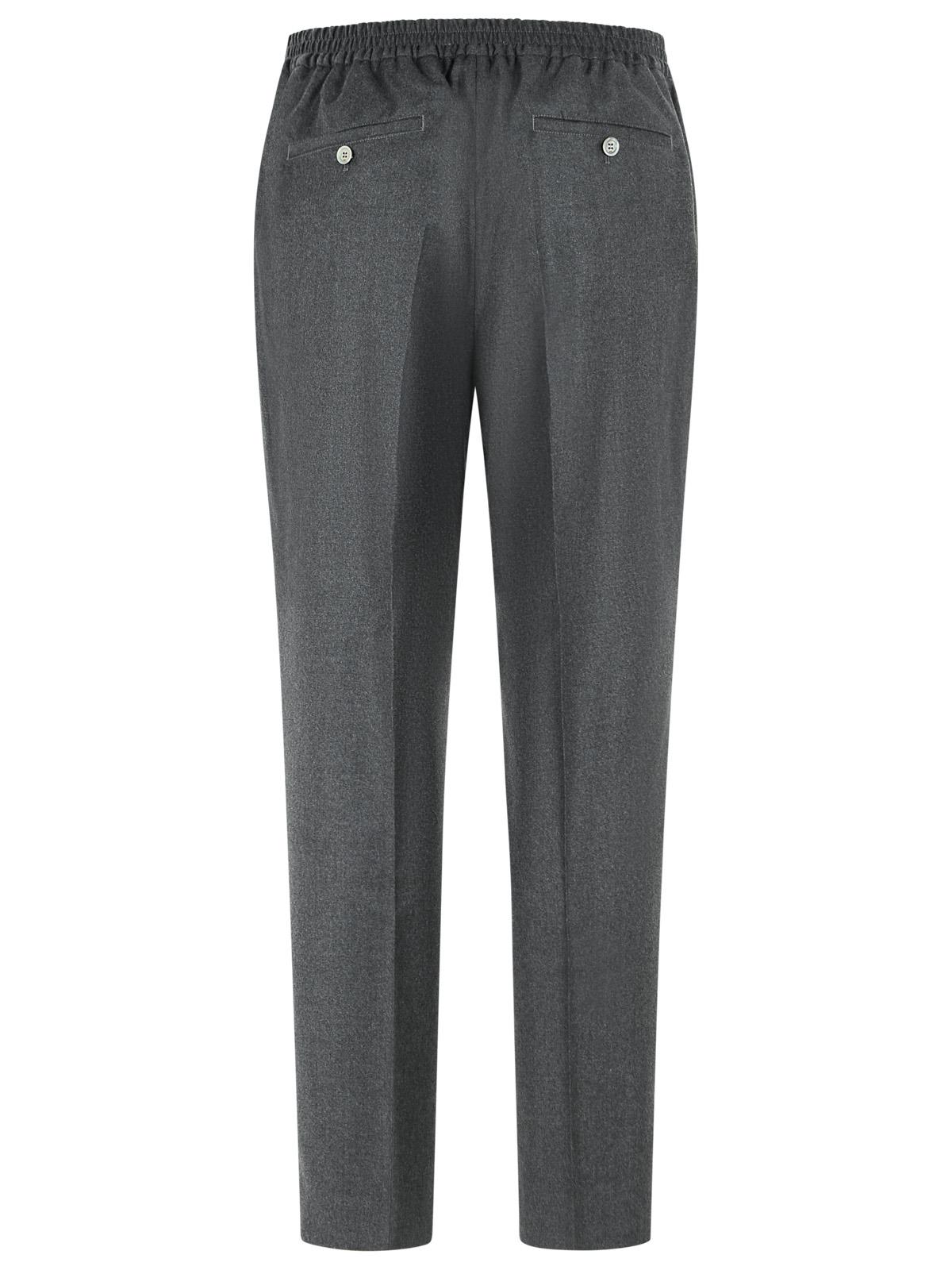 Ami Paris Grey Virgin Wool Trousers Men.