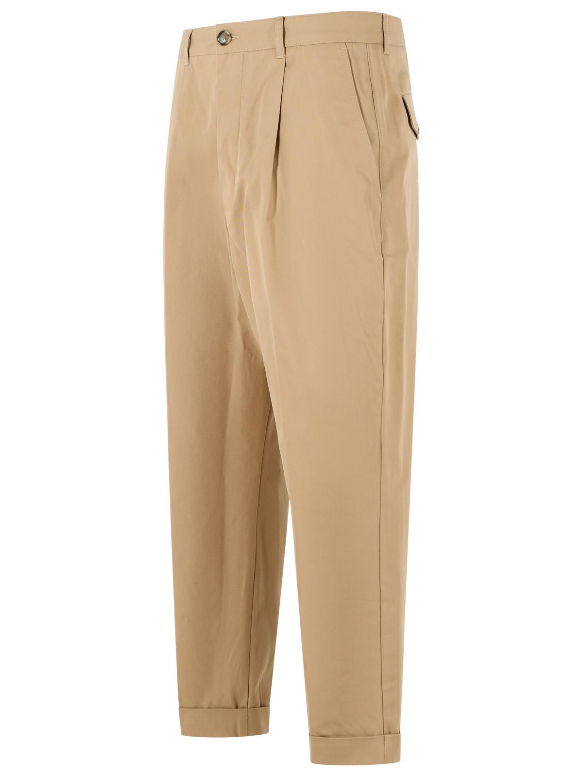 Ami Paris 'Carrot' Beige Cotton Pants Men AMI PARIS