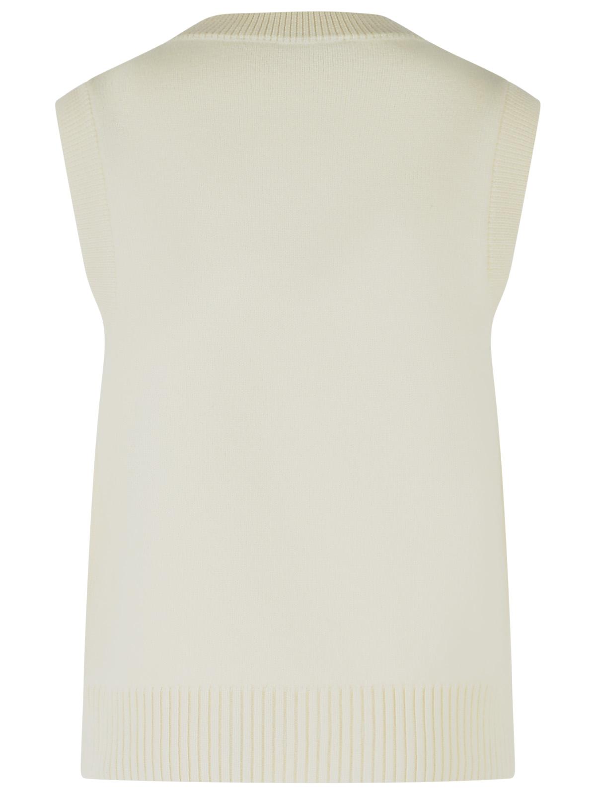 Ami Paris 'Ami De Cœur' White Wool Vest Women AMI PARIS