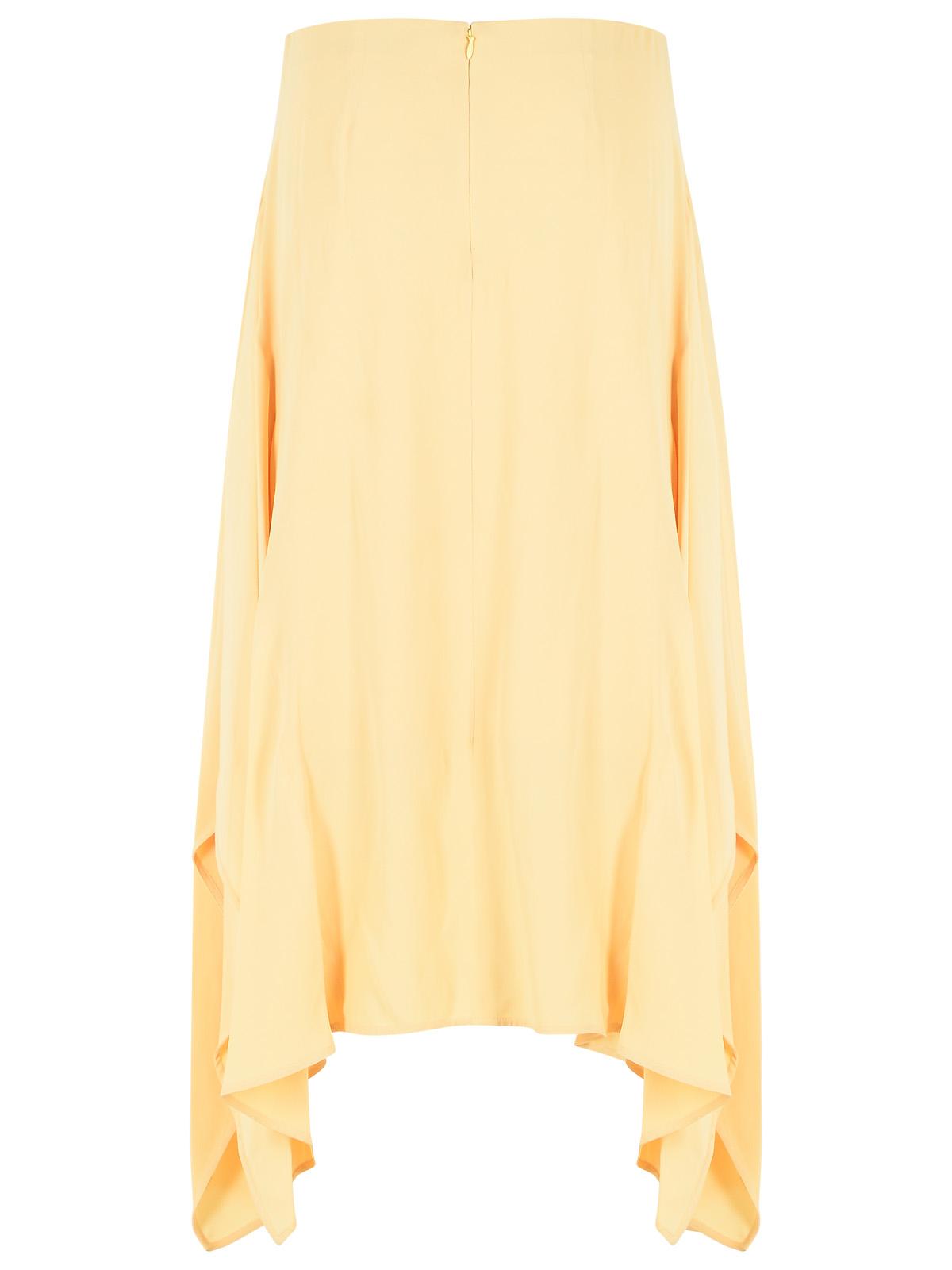 Ami Paris Dark Cream Silk And Acetate Skirt Women AMI PARIS