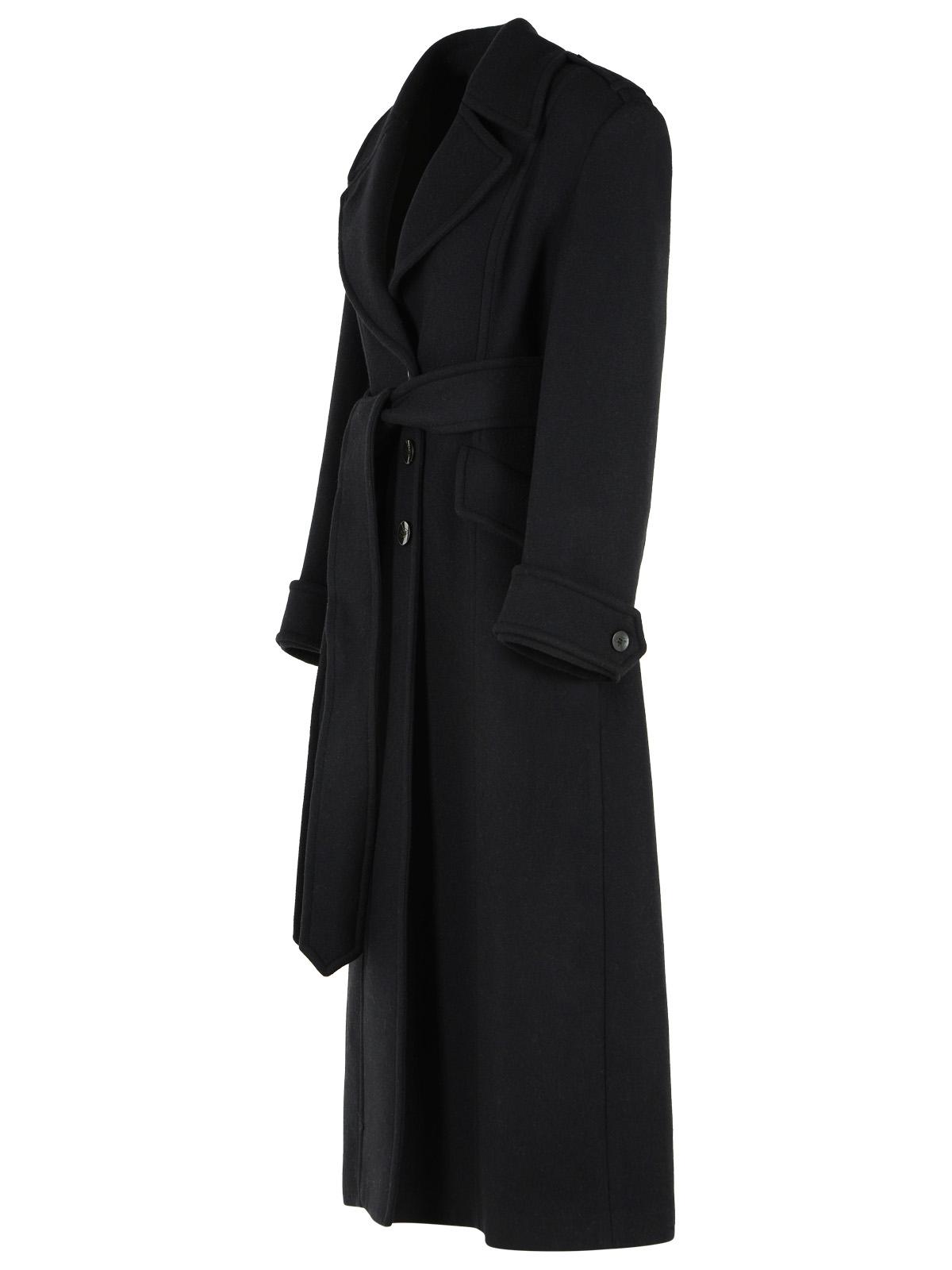 Blumarine Long Cloth Coat With Black Belt Women BLUMARINE