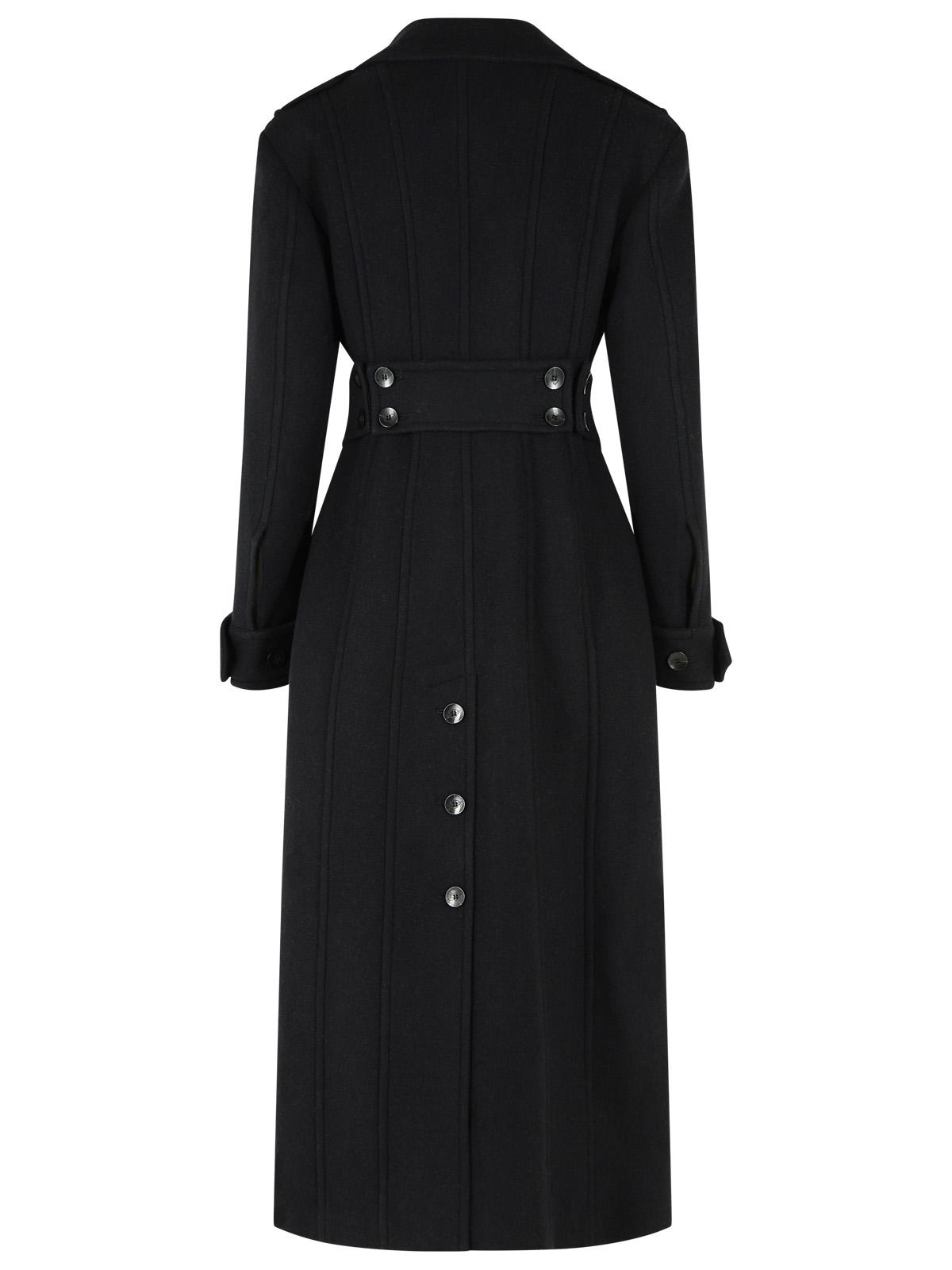 Blumarine Long Cloth Coat With Black Belt Women BLUMARINE