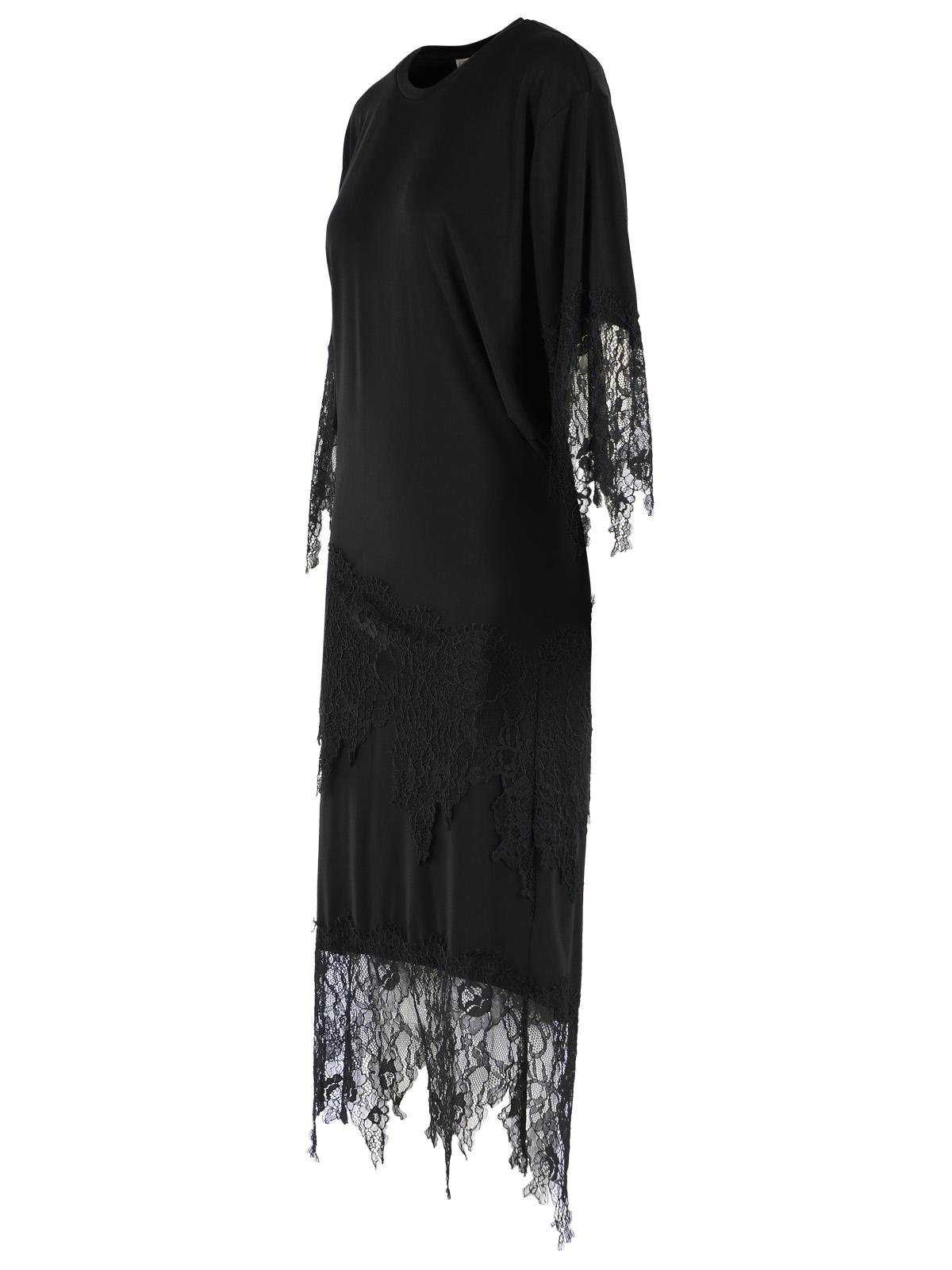 Blumarine 'Punto Milano' Black Viscose Blend Midi Dress Women BLUMARINE