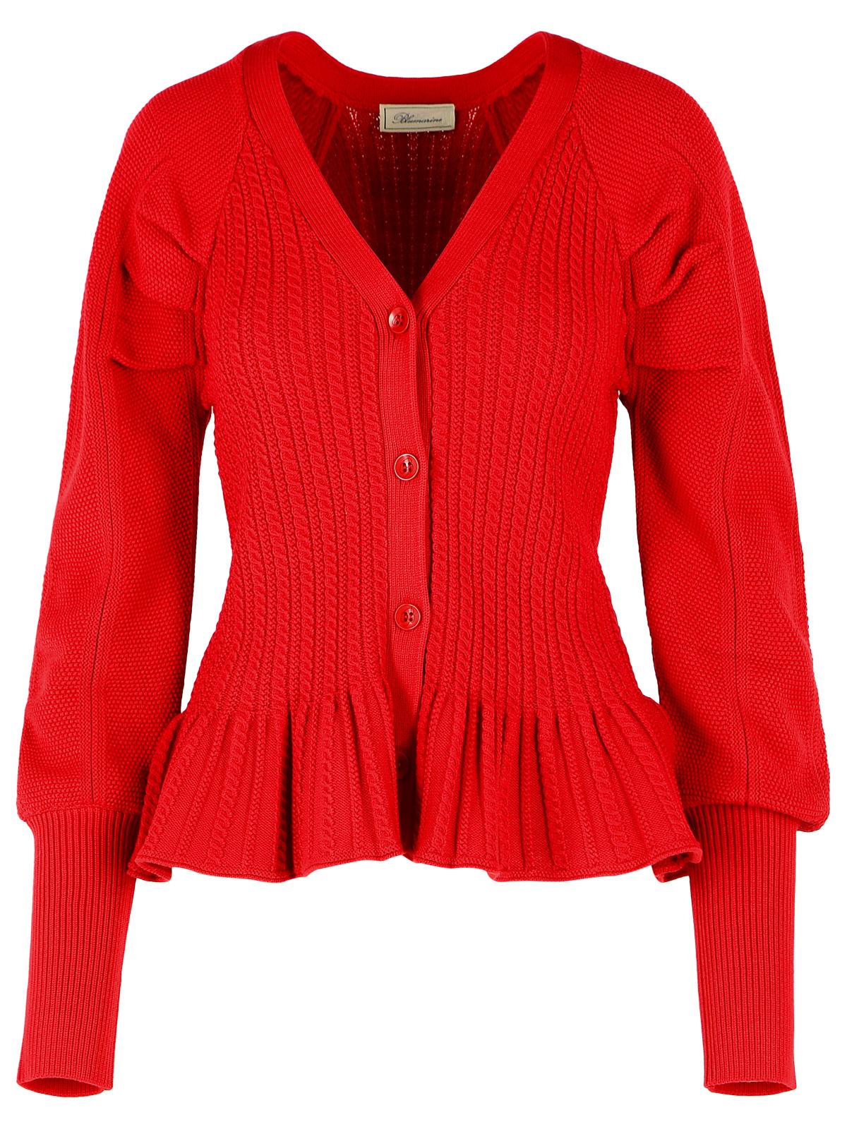 Blumarine Red Knit Cardigan Women BLUMARINE