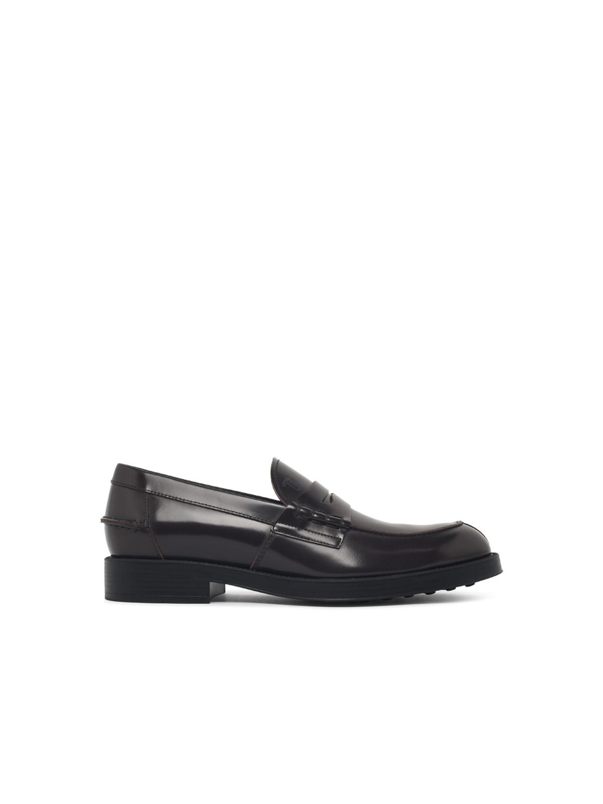 Tod's Brown Leather Loafers Men TOD'S