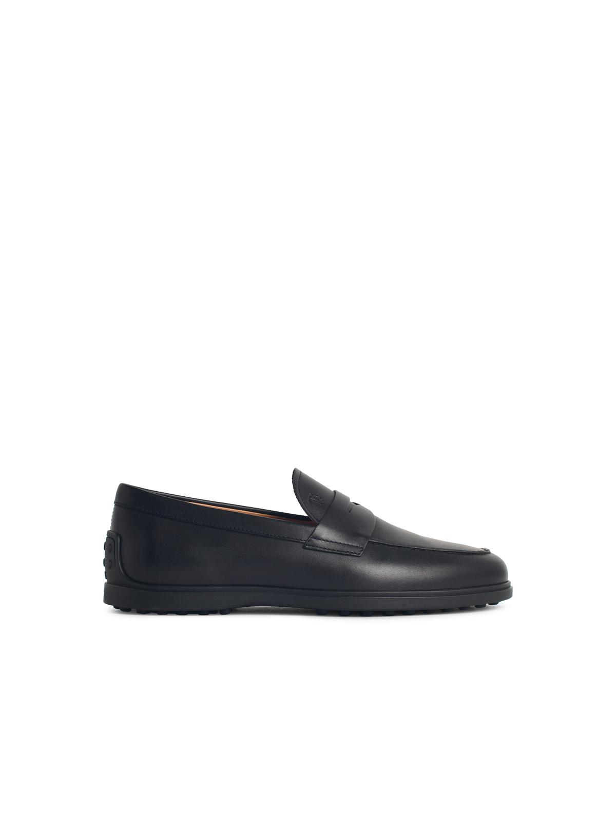 Tod's Black Leather Loafers Men TOD'S