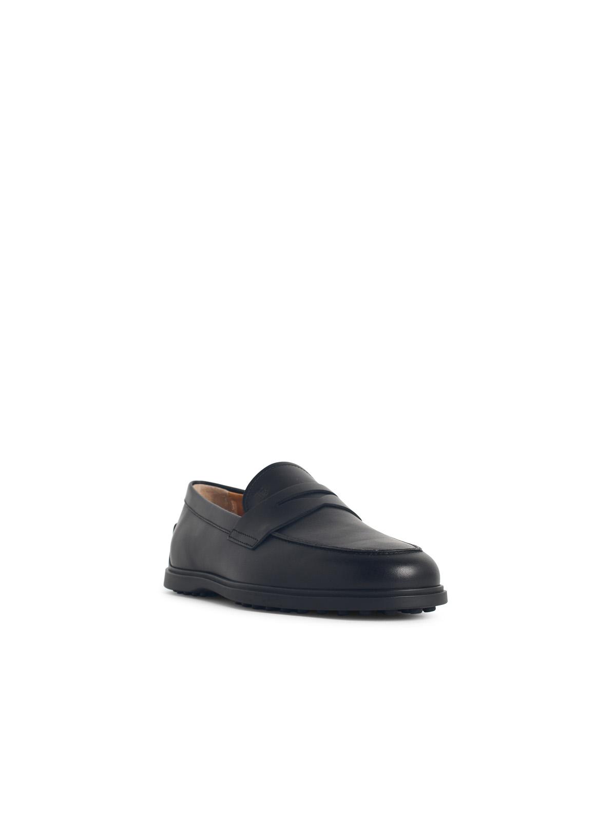 Tod's Black Leather Loafers Men TOD'S