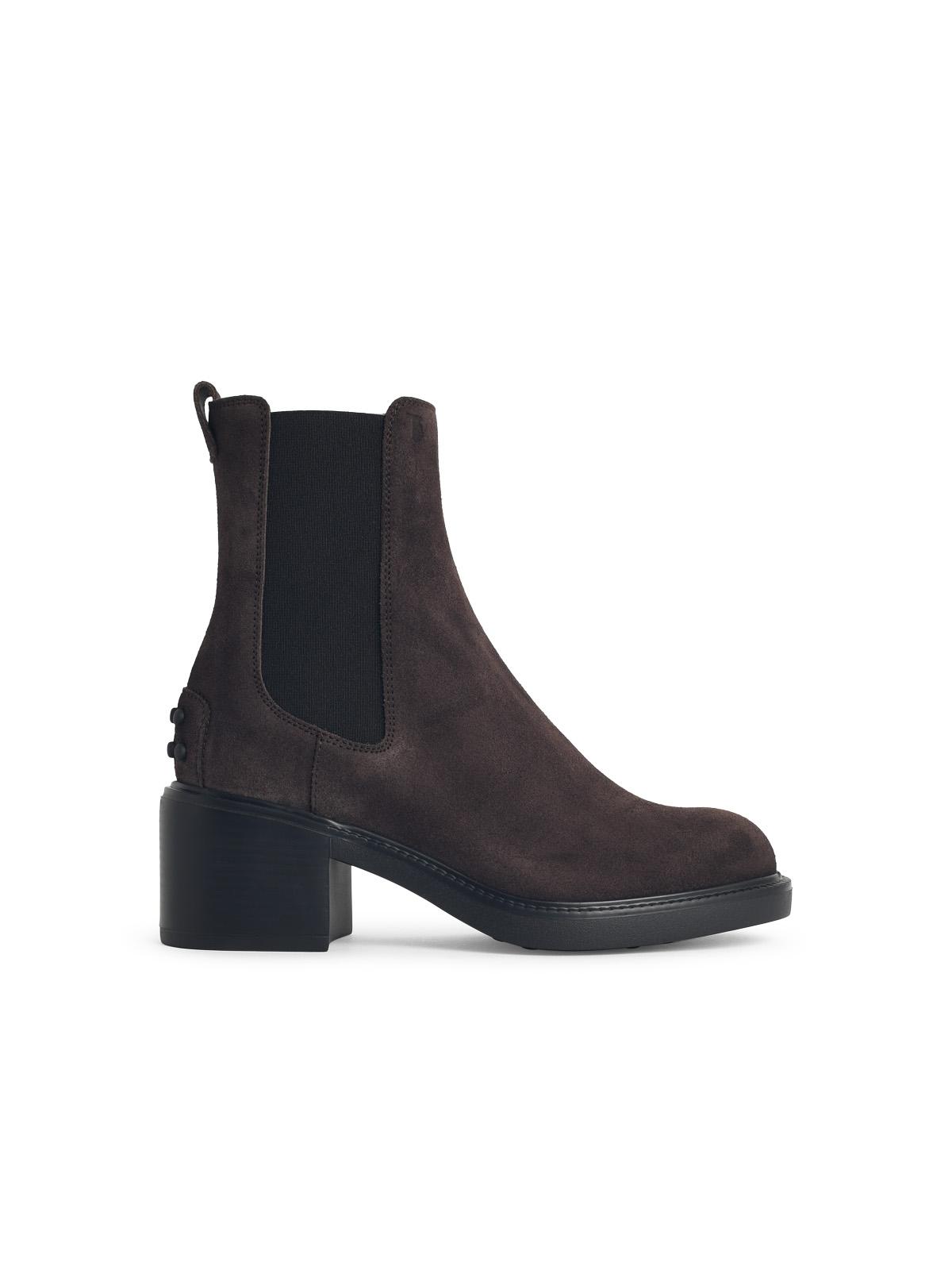 Tod's Brown Suede Ankle Boots Women TOD'S