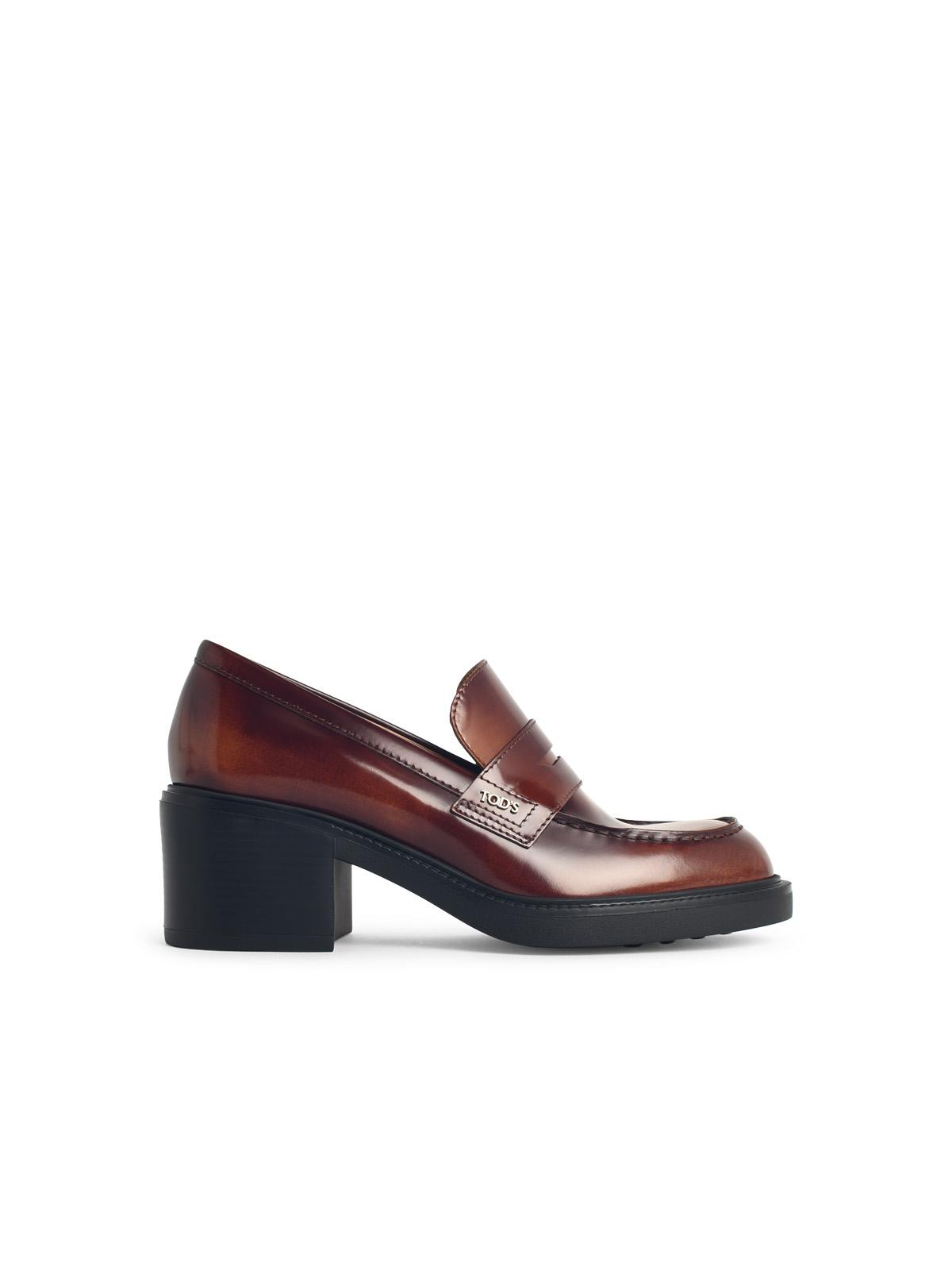 Tod's Brown Leather Loafers Women TOD'S