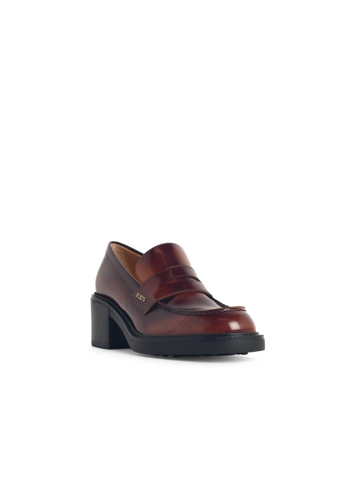 Tod's Brown Leather Loafers Women TOD'S