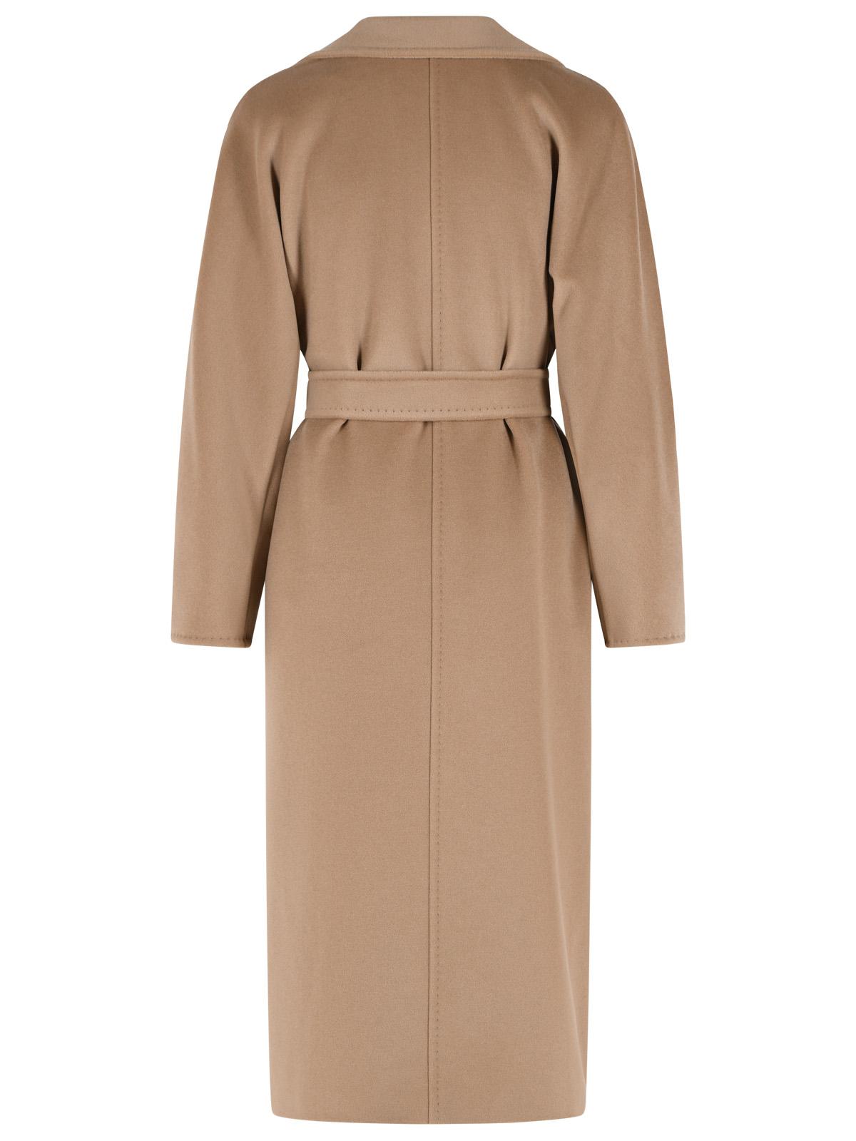 Max Mara Madame' Virgin Wool And Brown Cashmere Coat Women MAX MARA