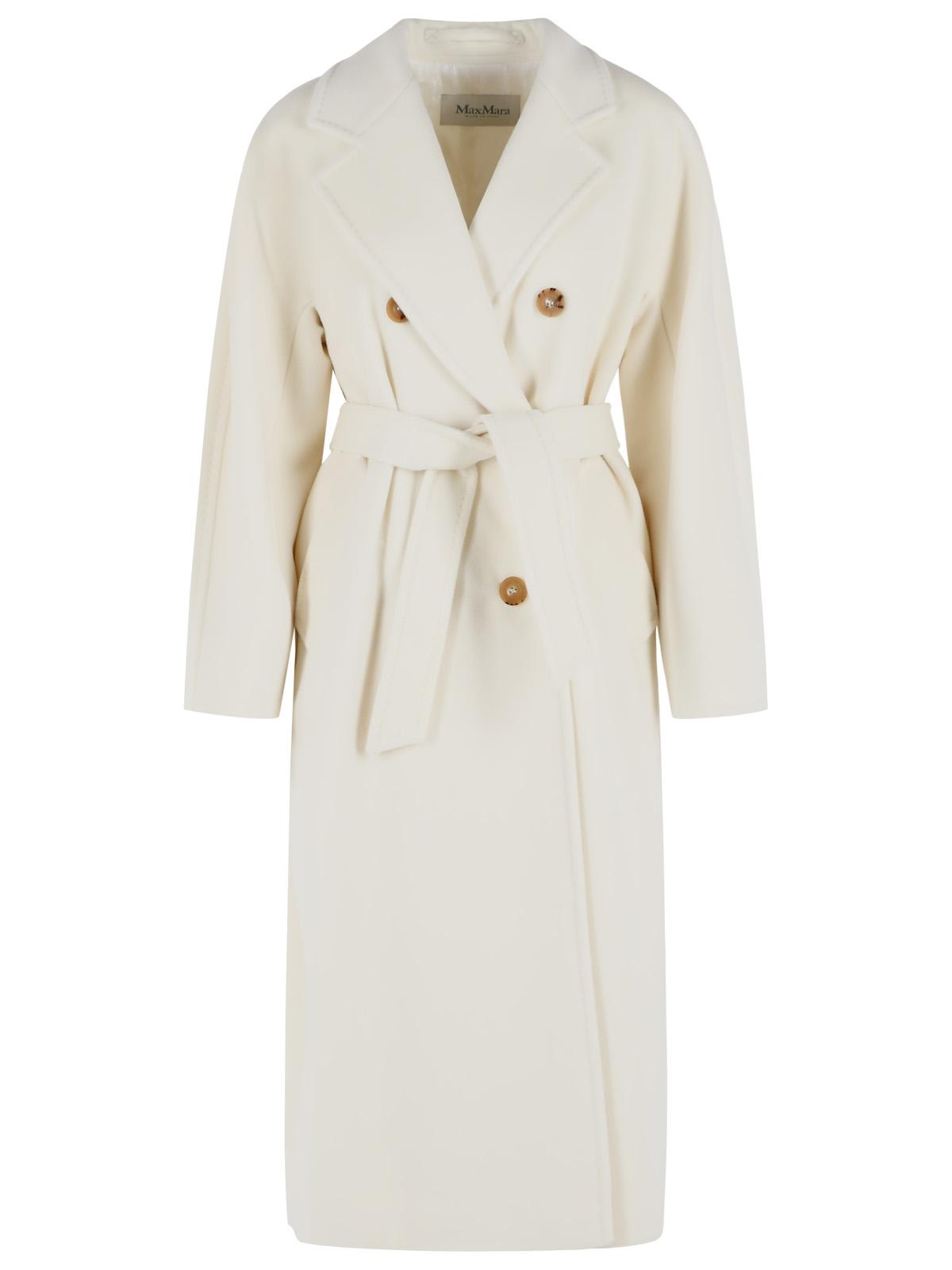 Max Mara Madame' Virgin Wool And White Cashmere Coat Women MAX MARA