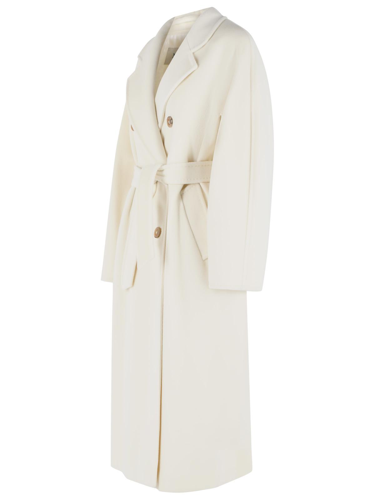 Max Mara Madame' Virgin Wool And White Cashmere Coat Women MAX MARA