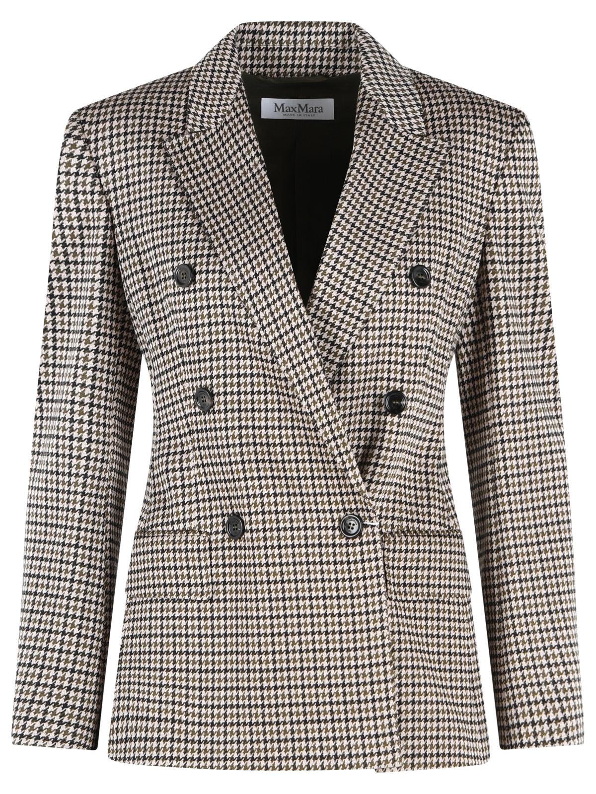 Max Mara 'Eccelso' Blazer In Viscose And Black Virgin Wool Women MAX MARA