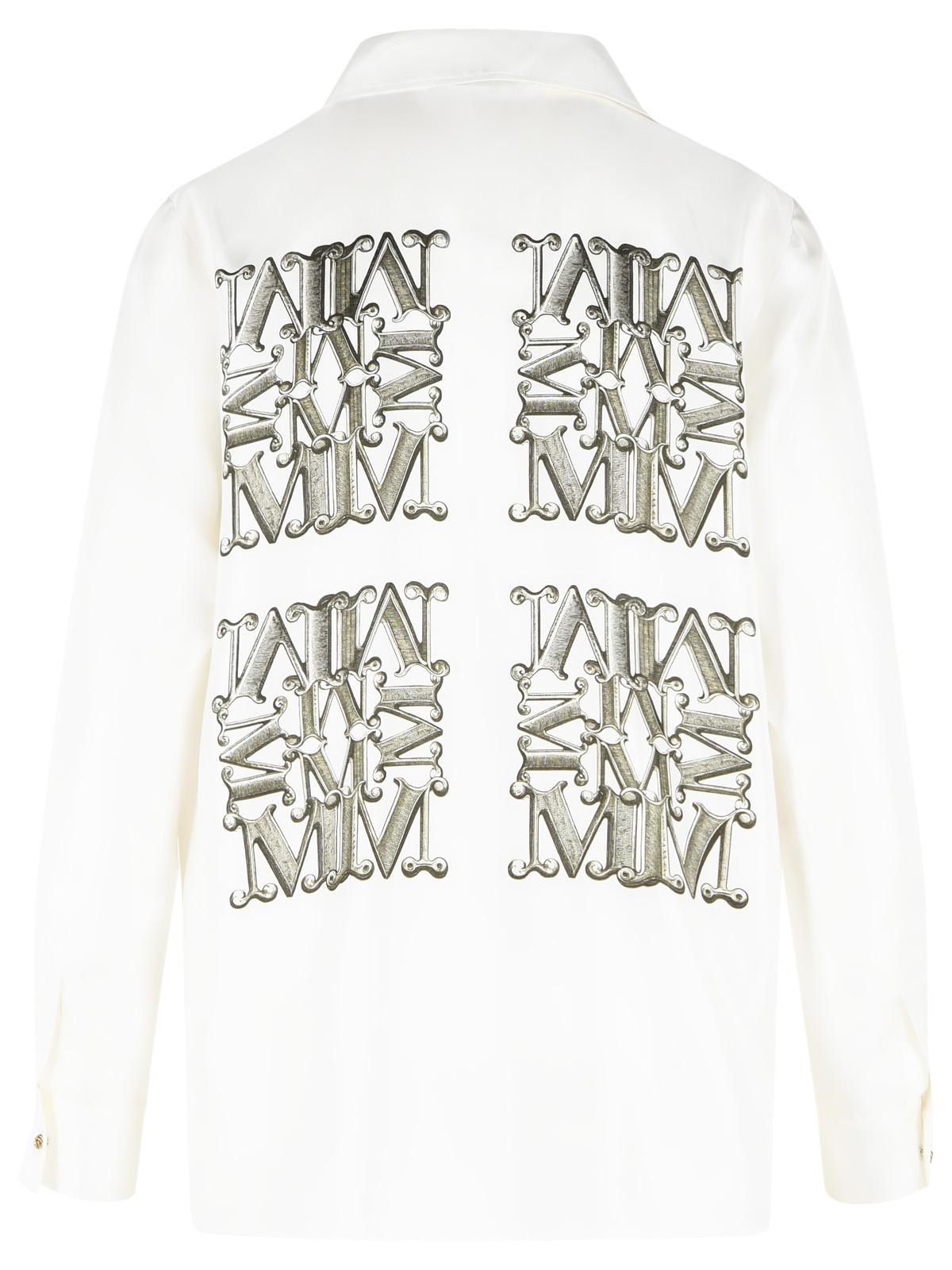 Max Mara 'Filtro' White And Green Silk Shirt Women MAX MARA