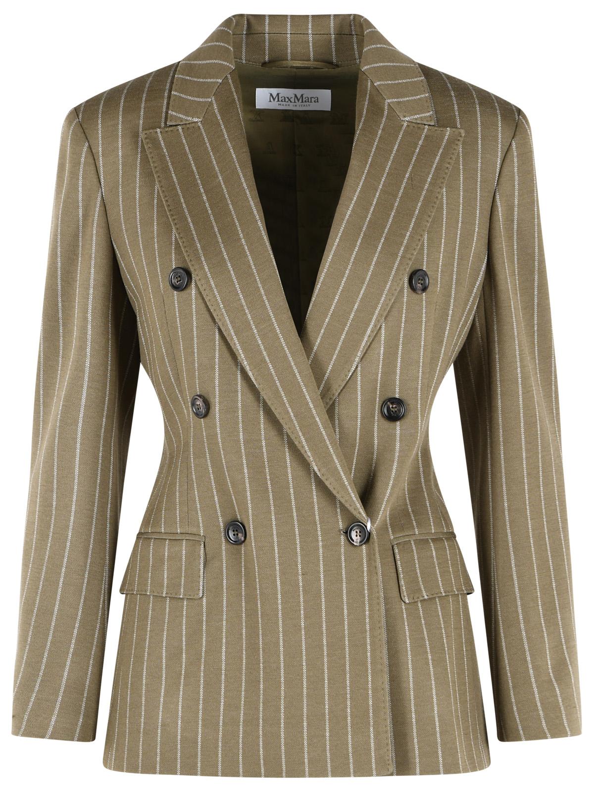 Max Mara 'Balta' Blazer In Viscose And Green Virgin Wool Women MAX MARA