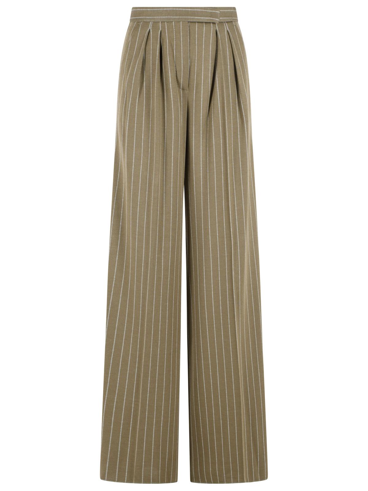 Max Mara 'Rio' Green Virgin Wool Blend Pants Women MAX MARA
