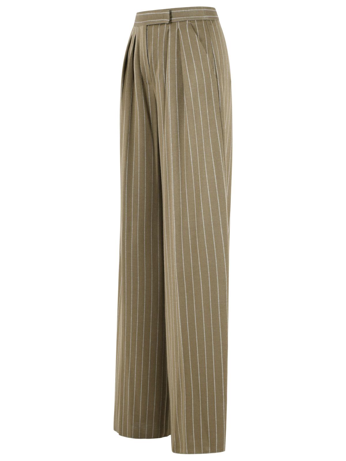 Max Mara 'Rio' Green Virgin Wool Blend Pants Women MAX MARA