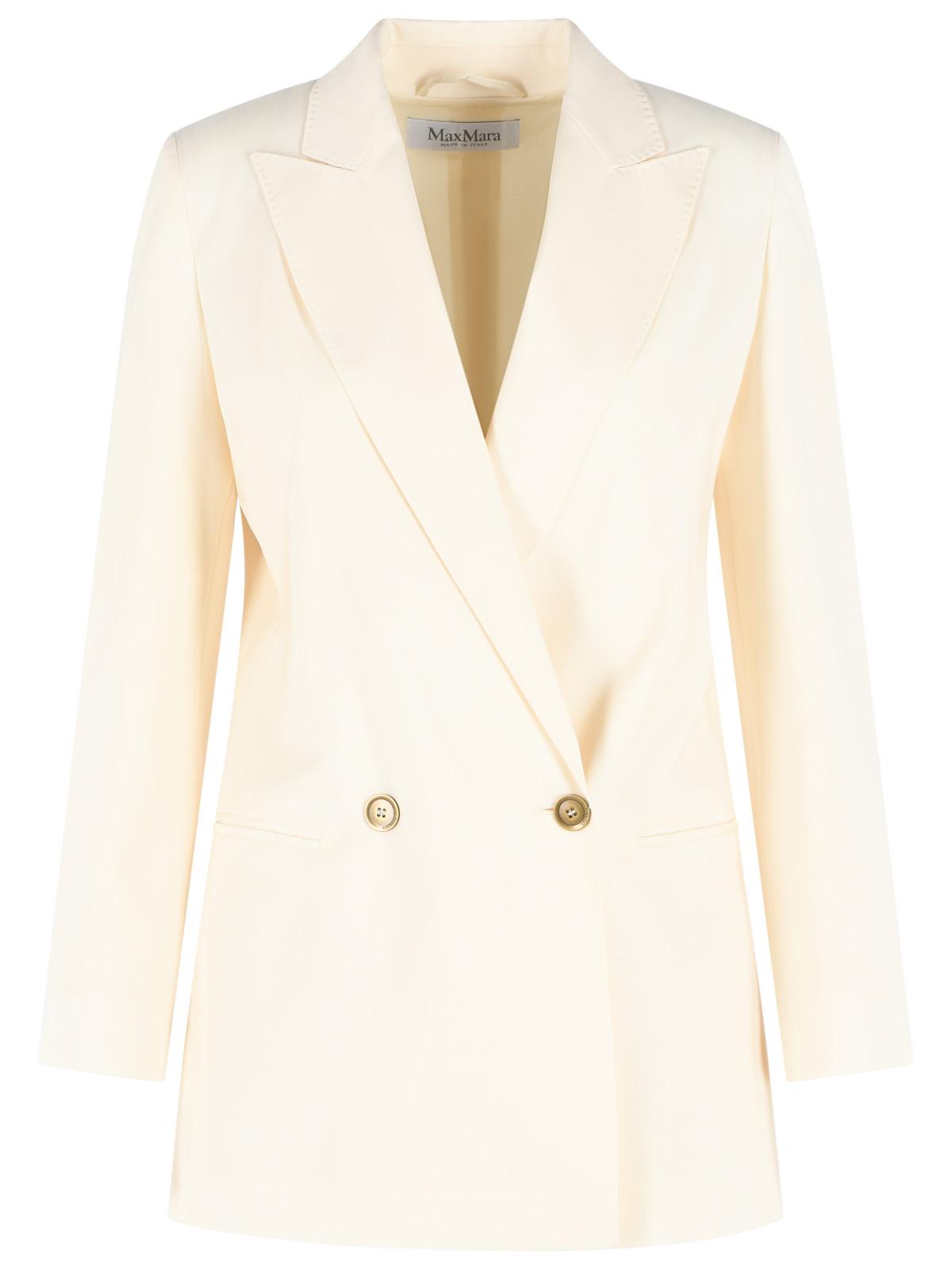 Max Mara 'Bikini' Ivory White Virgin Wool Blazer Women MAX MARA