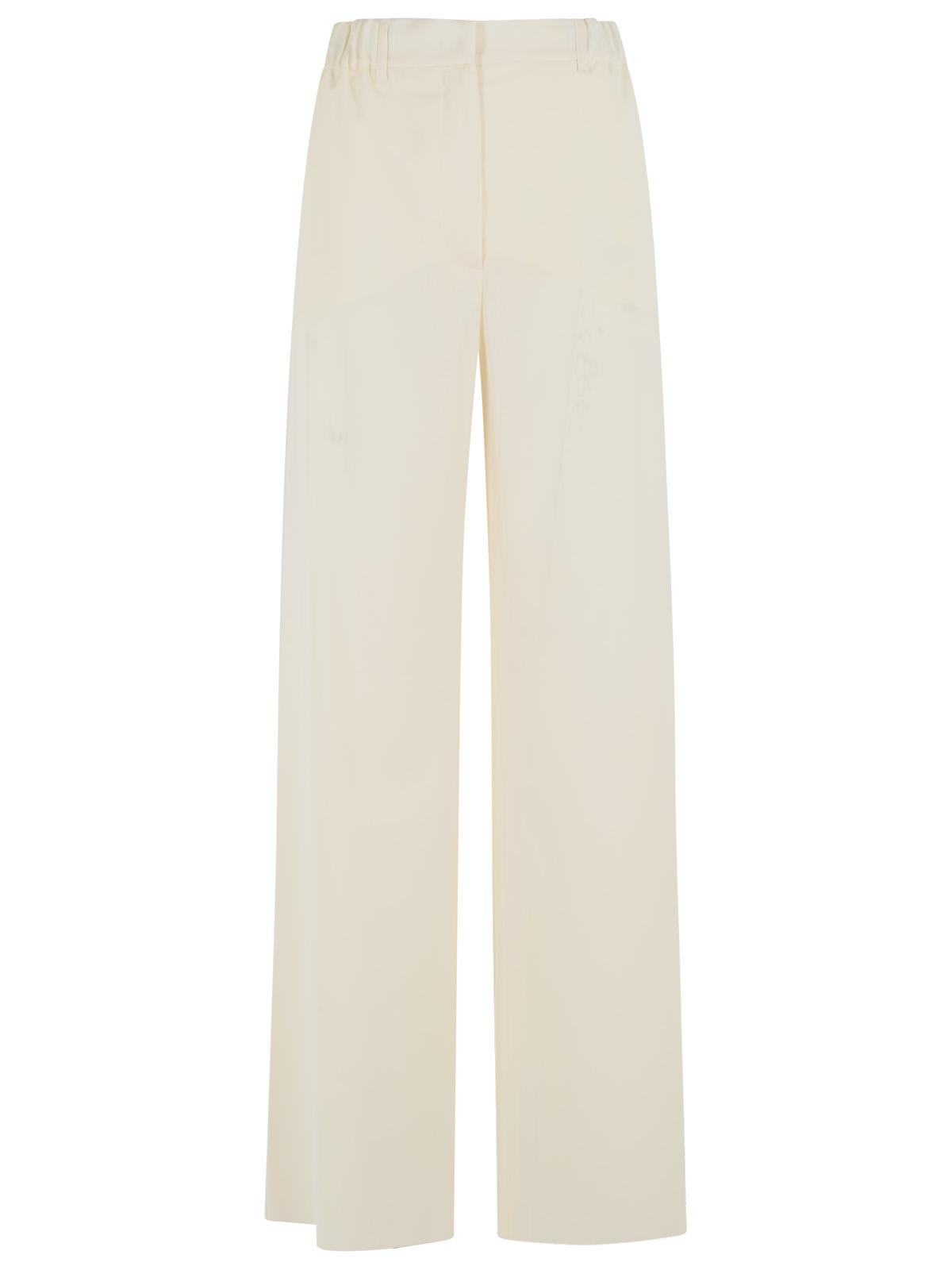 Max Mara 'Editto' Ivory White Virgin Wool Pants Women MAX MARA
