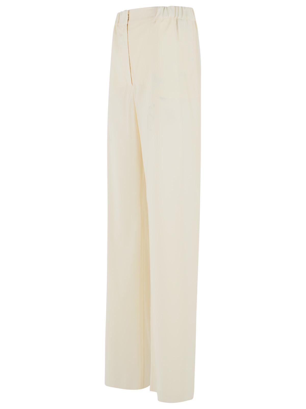 Max Mara 'Editto' Ivory White Virgin Wool Pants Women MAX MARA